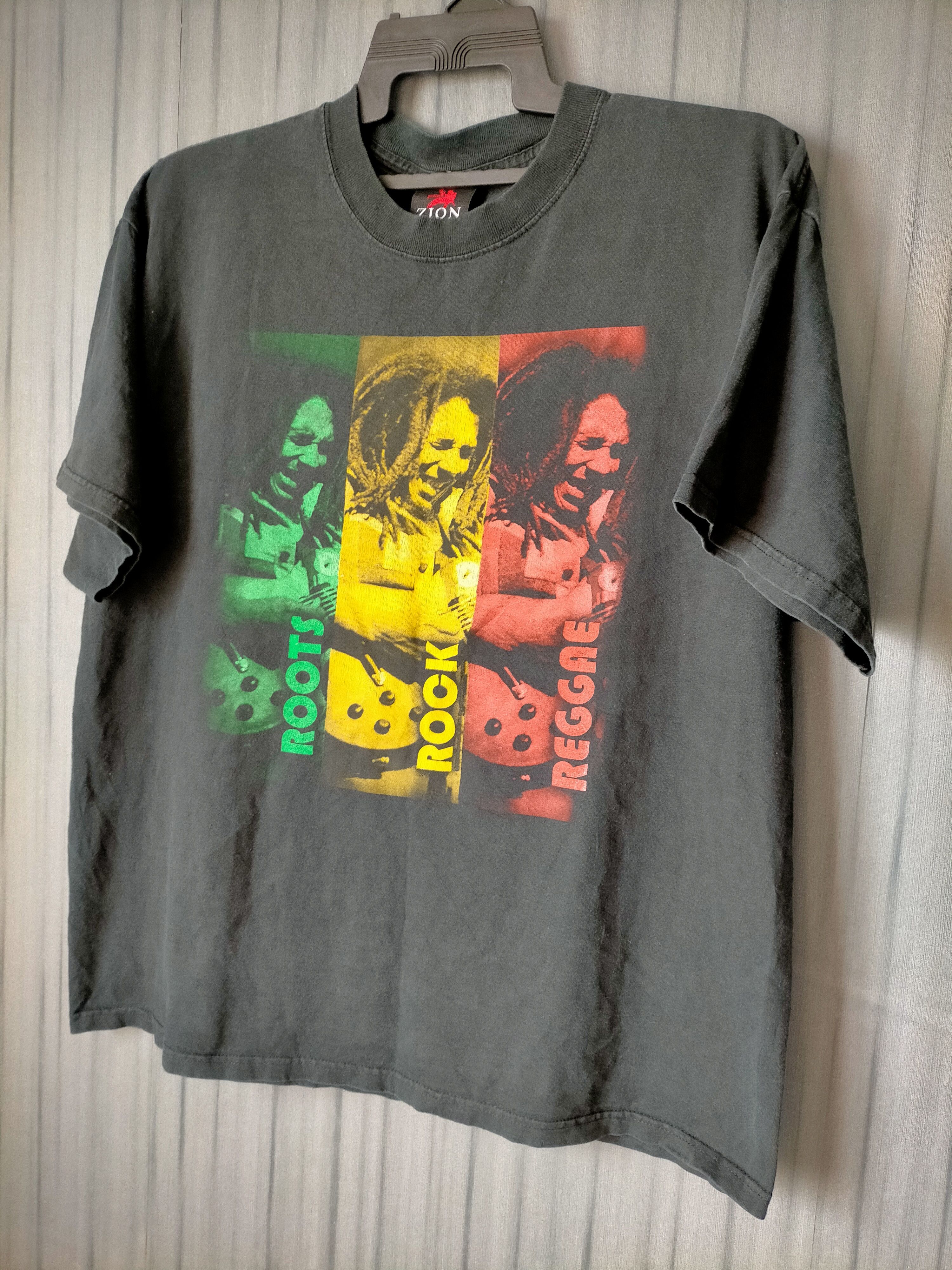 Bob Marley Vintage Bob Marley Roots Rock Reggae Black tee Size US XL / EU 56 / 4 - 2 Thumbnail