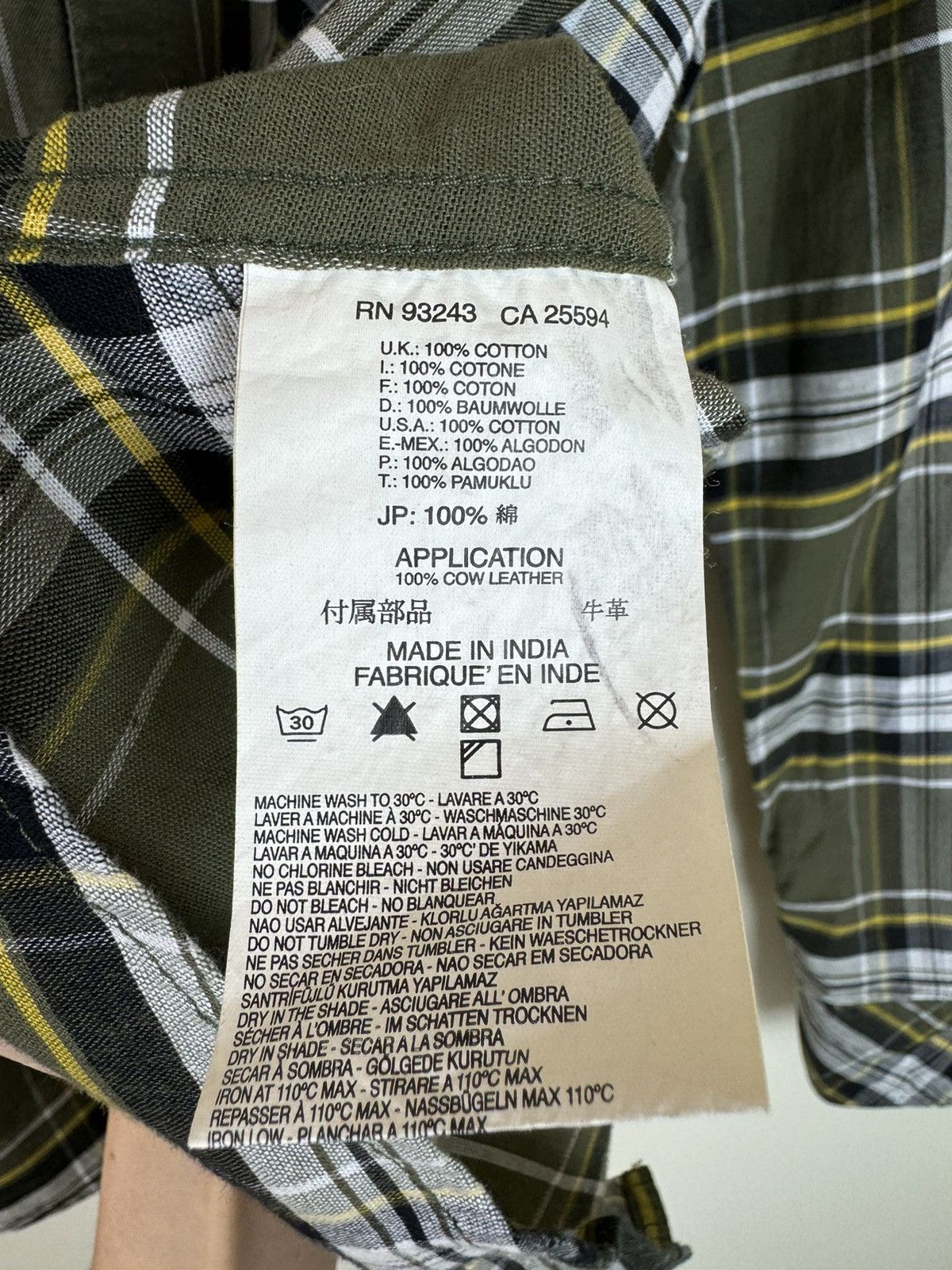 Diesel Diesel vtg y2k cotton leather check plaid shirt overshot XL Size US XL / EU 56 / 4 - 12 Thumbnail