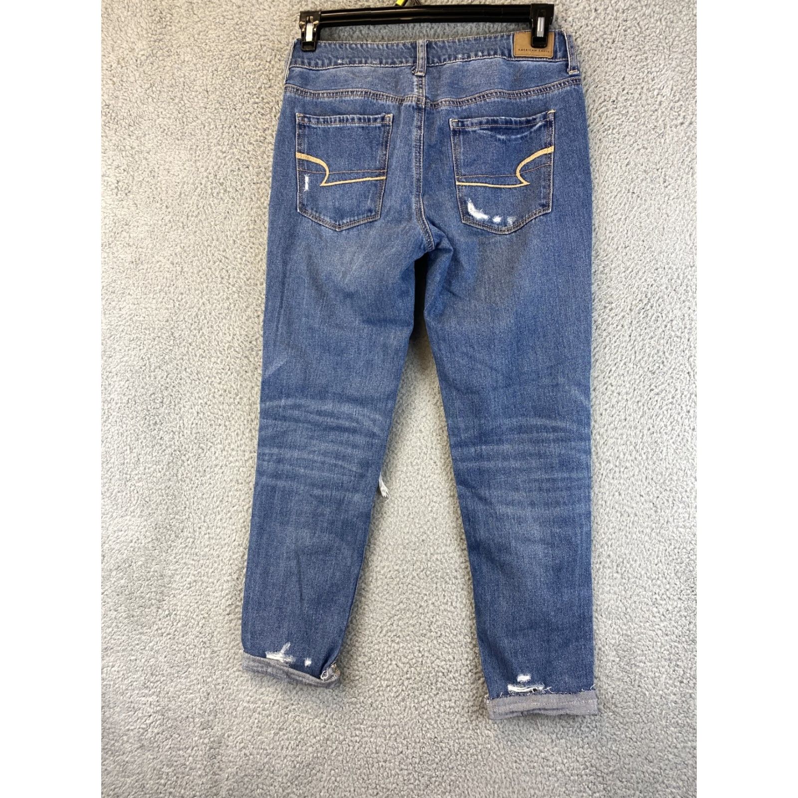 American Eagle Outfitters American Eagle Jeans Women’s Size 2 Long Stretch Distressed Blue Denim Jegging Size 26" / US 2 / IT 38 - 7 Thumbnail