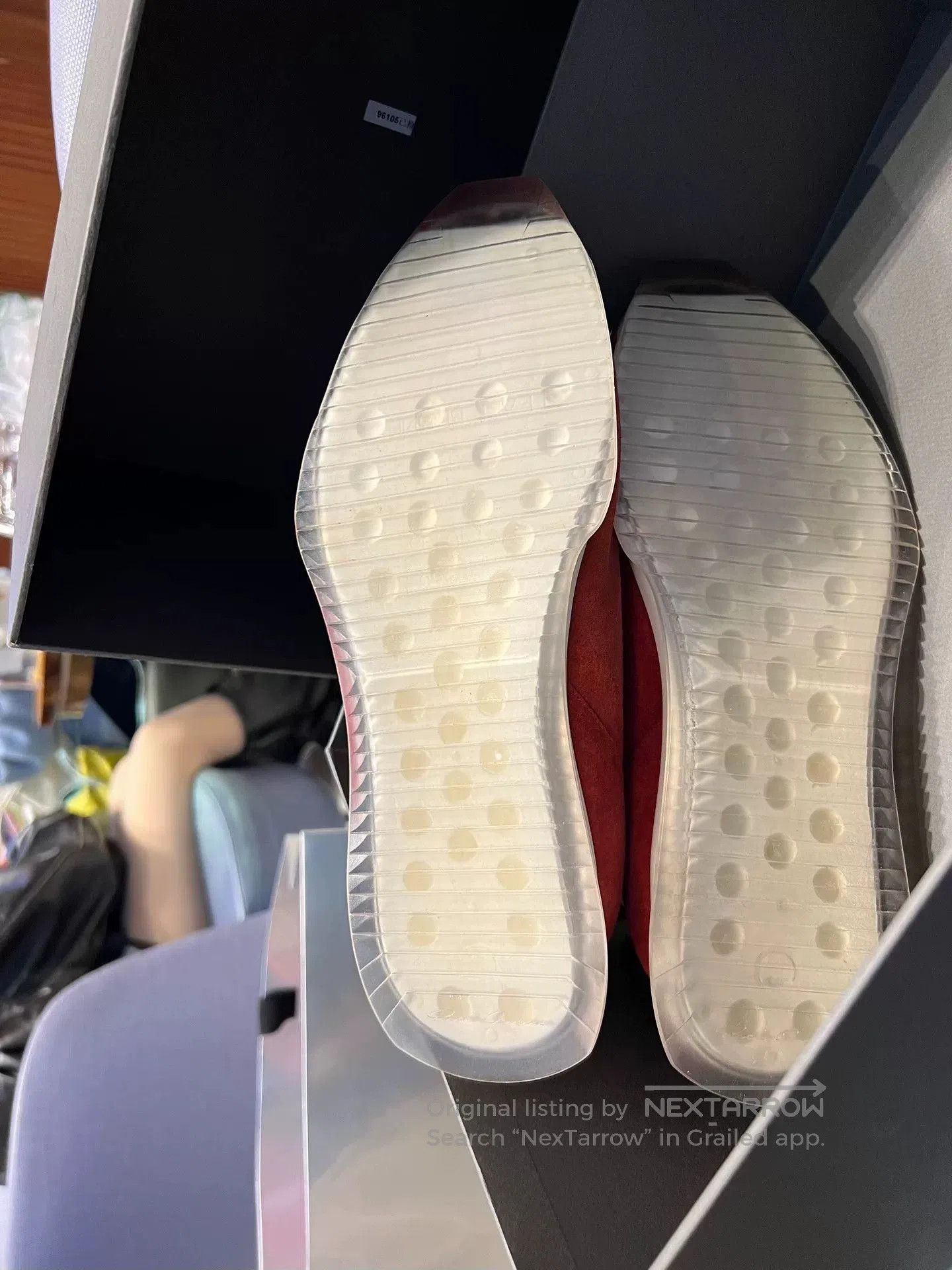 Rick Owens Rick Owens Red Suede Crystal Sole Shoes. Size US 7 / IT 37 - 5 Thumbnail