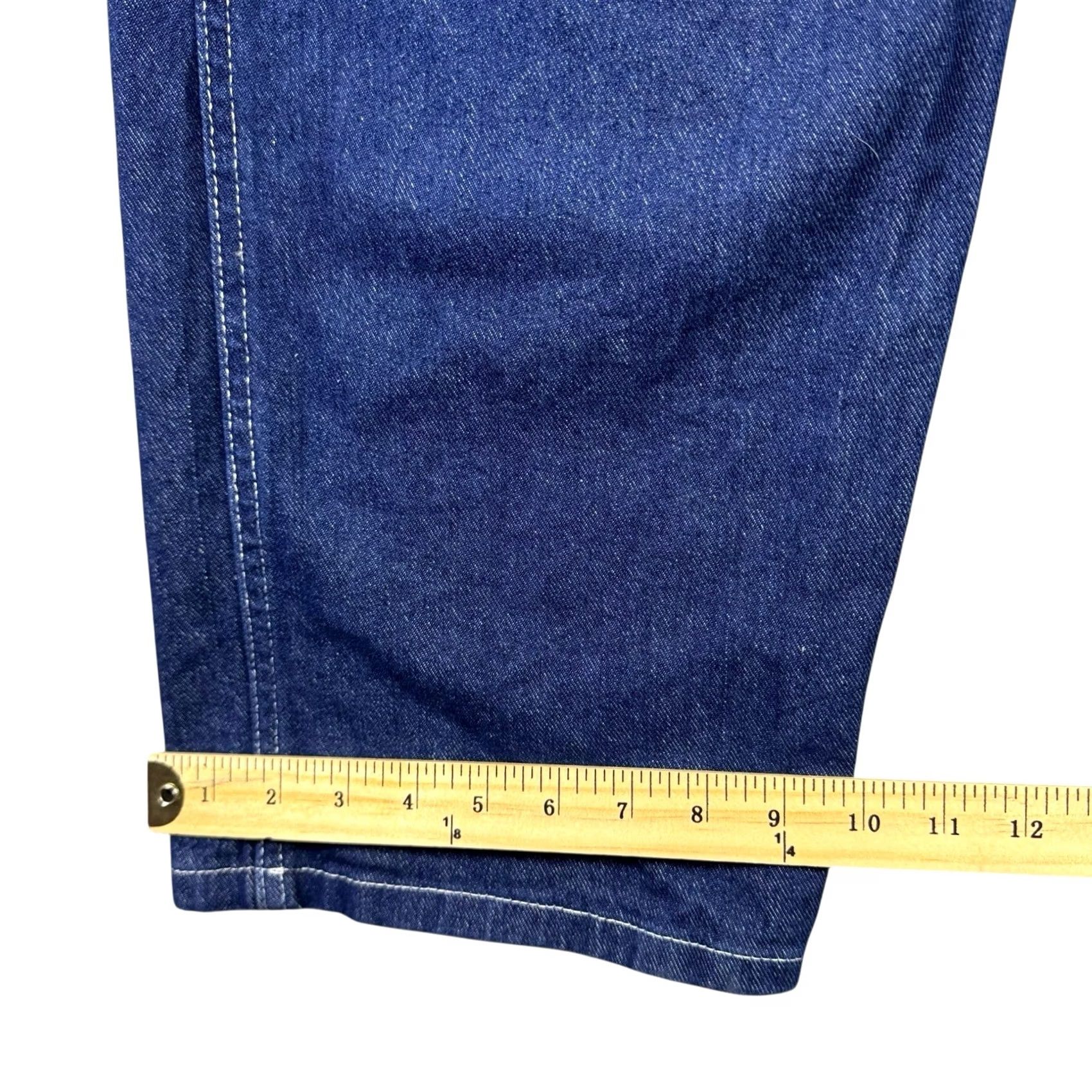 Dickies Dickies Carpenter Overalls Mens Small Reg Denim Straight Side Button Pockets Bib Size US 29 - 3 Thumbnail