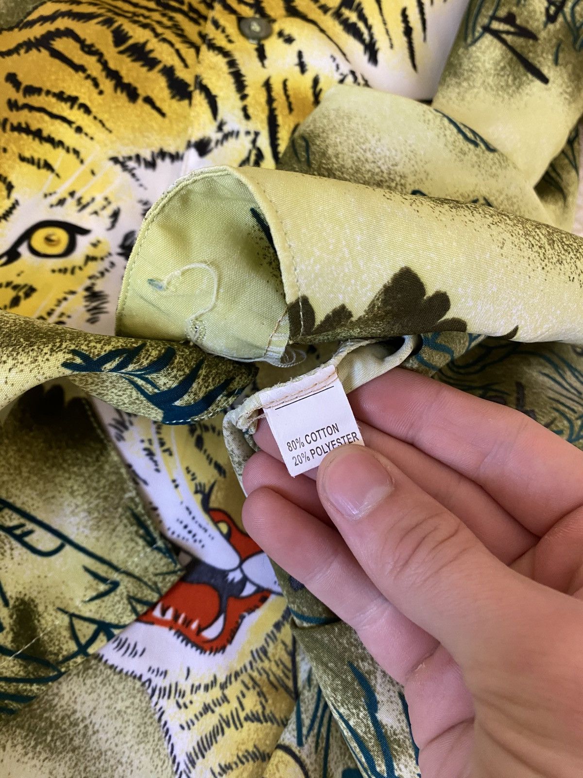 Japanese Brand 🔥 VINTAGE TIGER SHIRT Japan Anime Animal Dragon Y2K Hawaiian Size US XL / EU 56 / 4 - 6 Thumbnail
