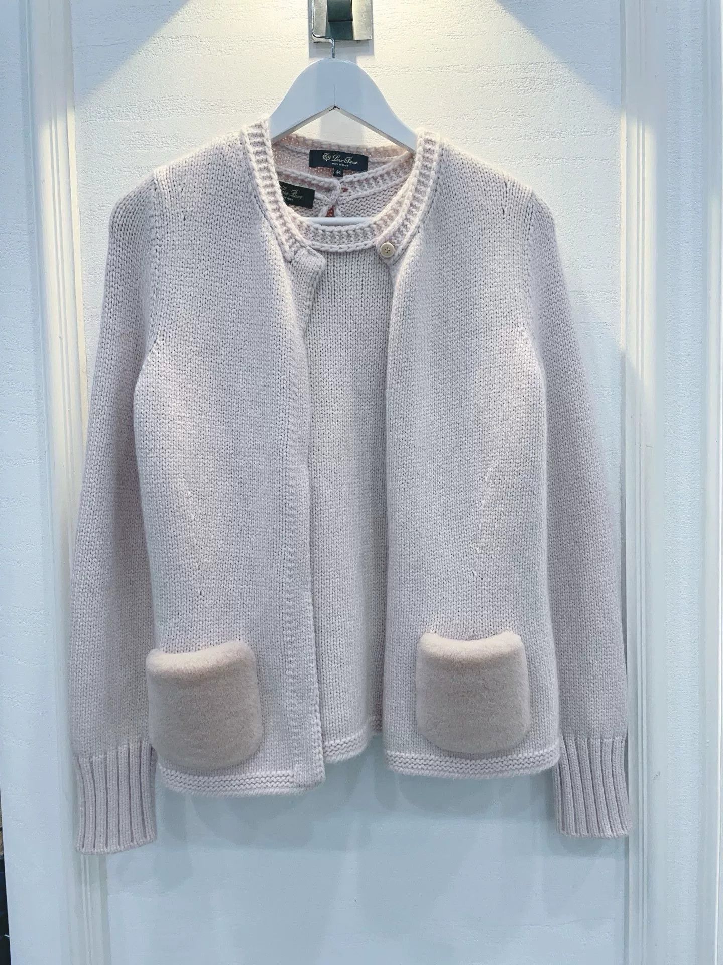 Loro Piana pale pink knit cardigan with vest Size US L / EU 52-54 / 3 - 1 Thumbnail
