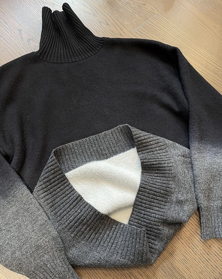 Japanese Brand × Vintage Outdoor retro gradient effect turtleneck sweater knitwear Size US XL / EU 56 / 4 - 7 Thumbnail