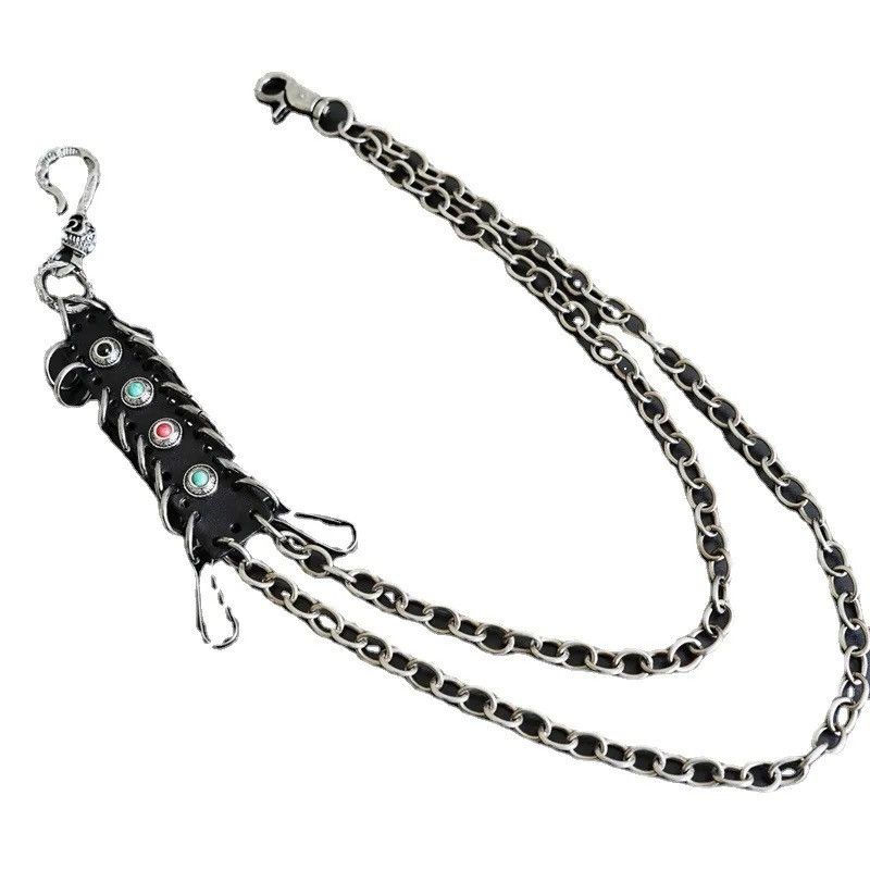 Jewelry Hip Hop Retro Chain Keychains Pants Chain Waist Chain Size ONE SIZE - 4 Thumbnail