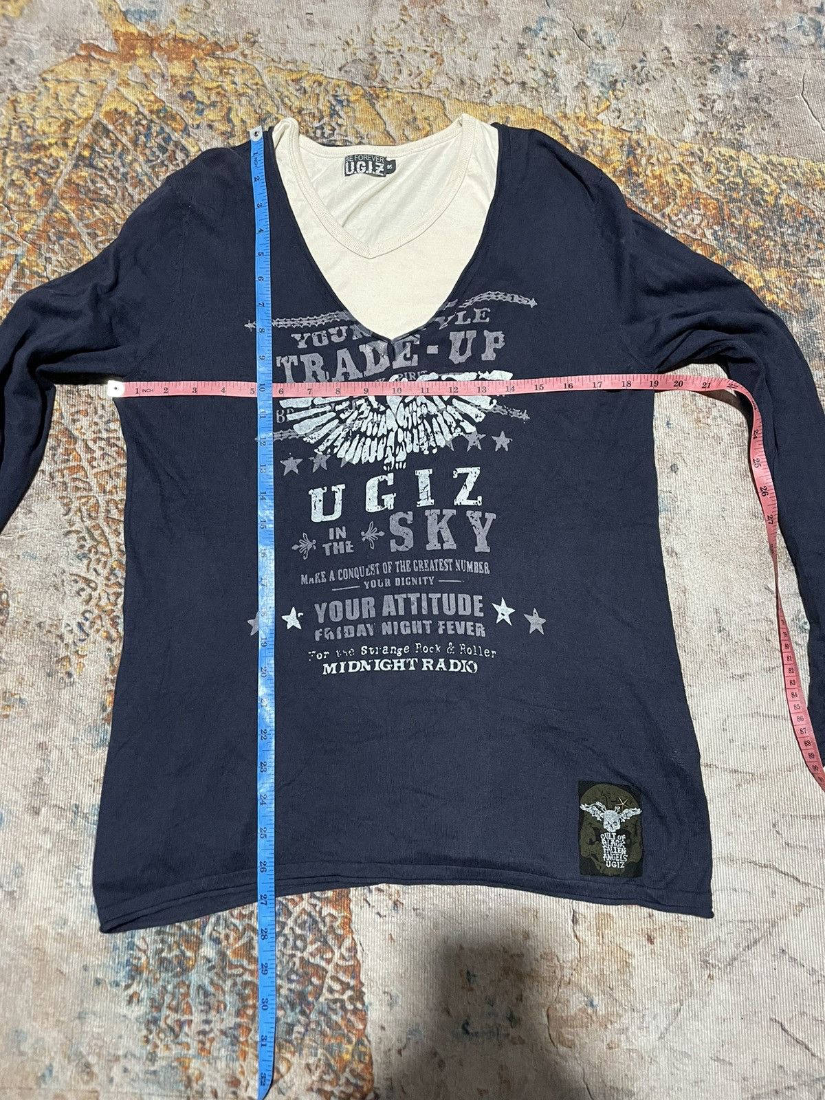 Beauty Beast × If Six Was Nine × Japanese Brand Double Layer U.G.I.Z Poem Long Sleeve punk style Size US L / EU 52-54 / 3 - 8 Thumbnail