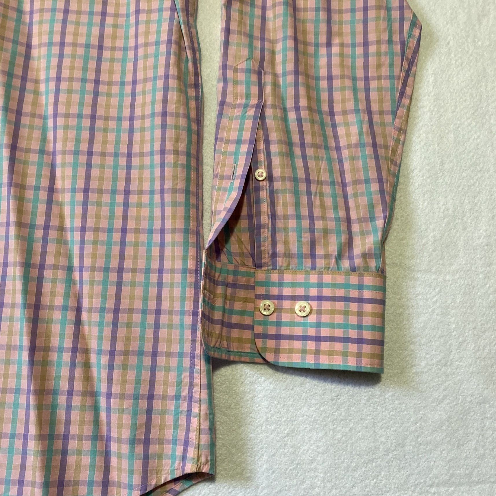 Peter Millar Peter Millar Button-Down Dress Shirt Men L Multicolor Long Sleeve Non-Iron Pockets 26-22 Size US L / EU 52-54 / 3 - 5 Thumbnail