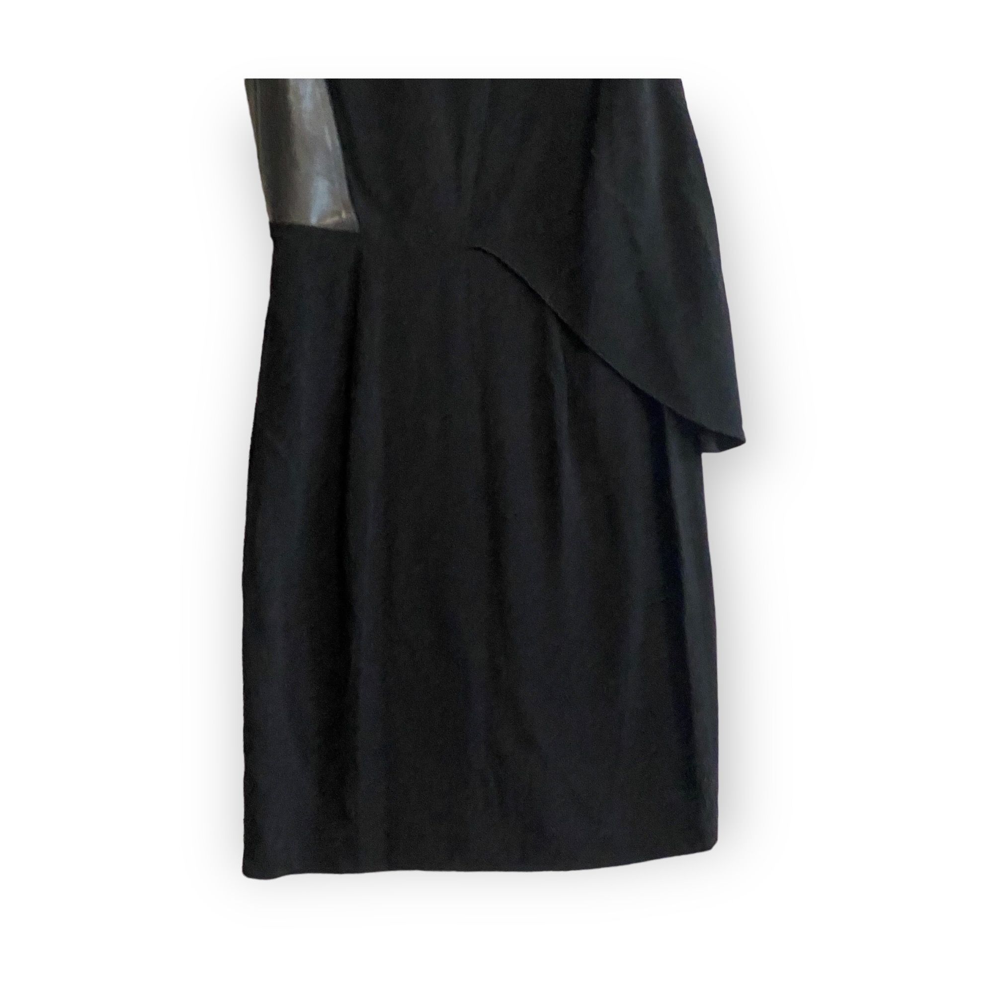 Alexander Wang Alexander Wang Black Sheath Dress with Leather trim, size 10 Size L / US 10 / IT 46 - 10 Thumbnail