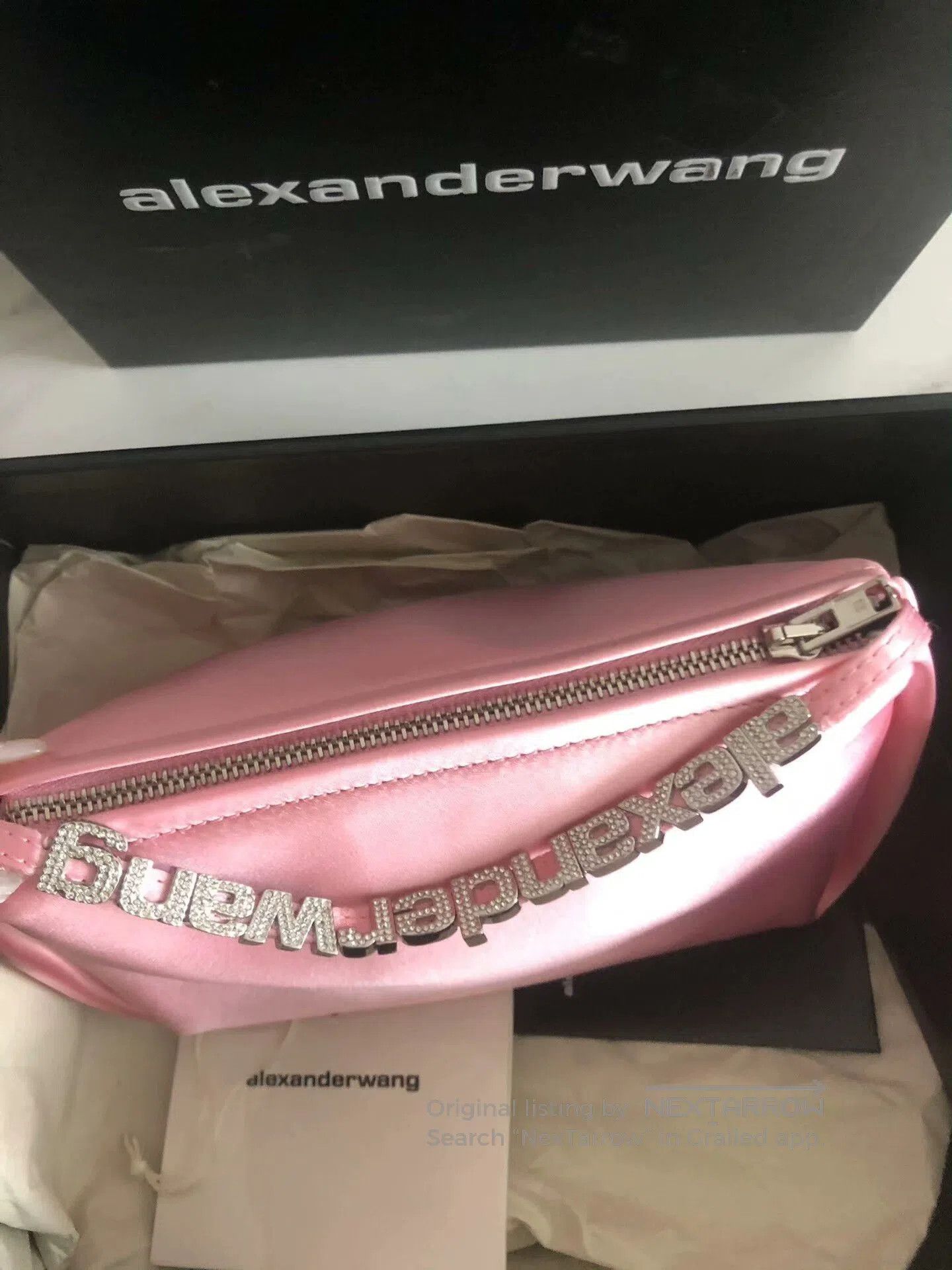 Alexander Wang Alexander Wang Pink Satin Rhinestone Bag. Size ONE SIZE - 2 Thumbnail