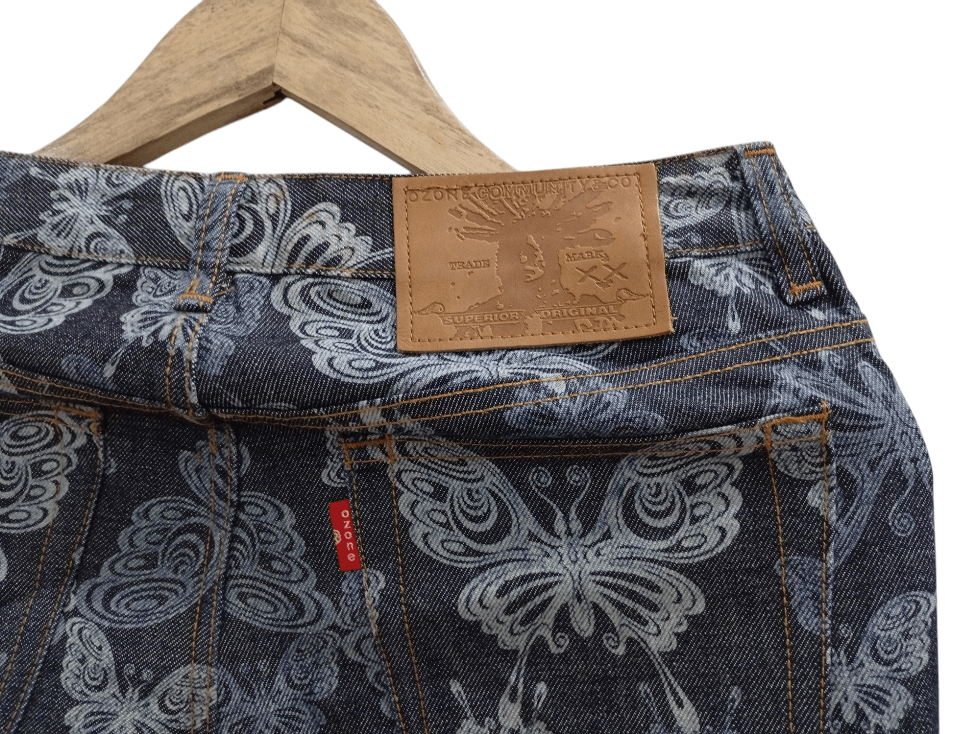 Japanese Brand × Vintage 🔥🔥Ozone Community Full Print Butterfly Motif Pants Jeans Size US 28 / EU 44 - 22 Thumbnail