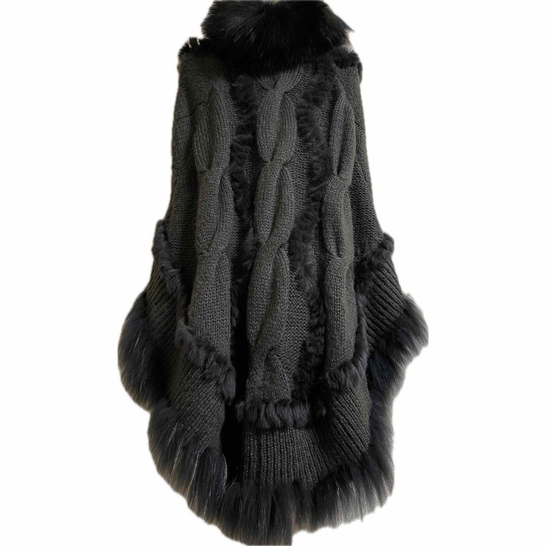Japanese Brand gimmick fur poncho hoodie Size US M / EU 48-50 / 2 - 4 Thumbnail