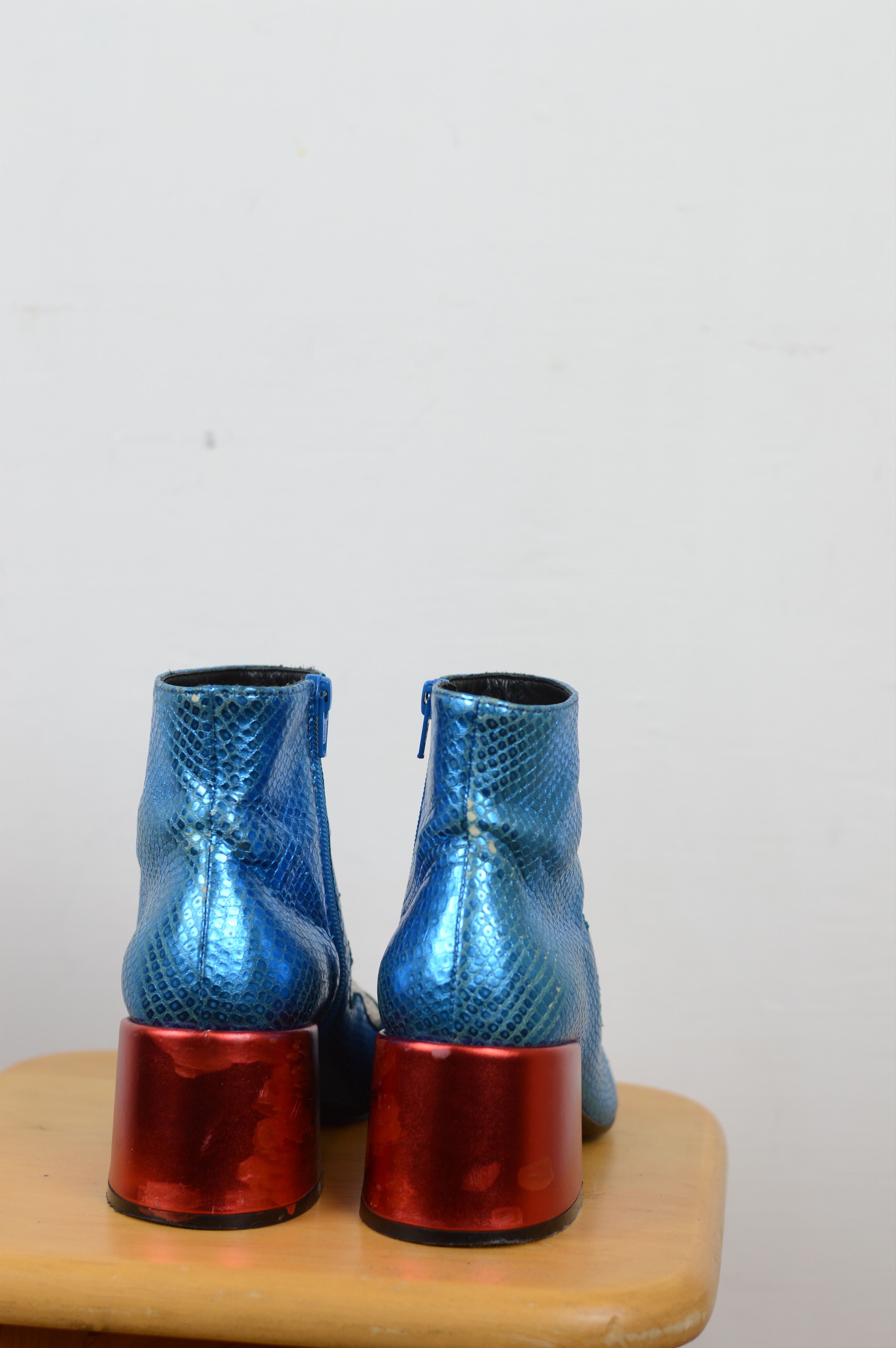 Maison Margiela MM6 Maison Martin Margiela Snakeskin Leather Ankle Boots Size US 5.5 / IT 35.5 - 9 Thumbnail