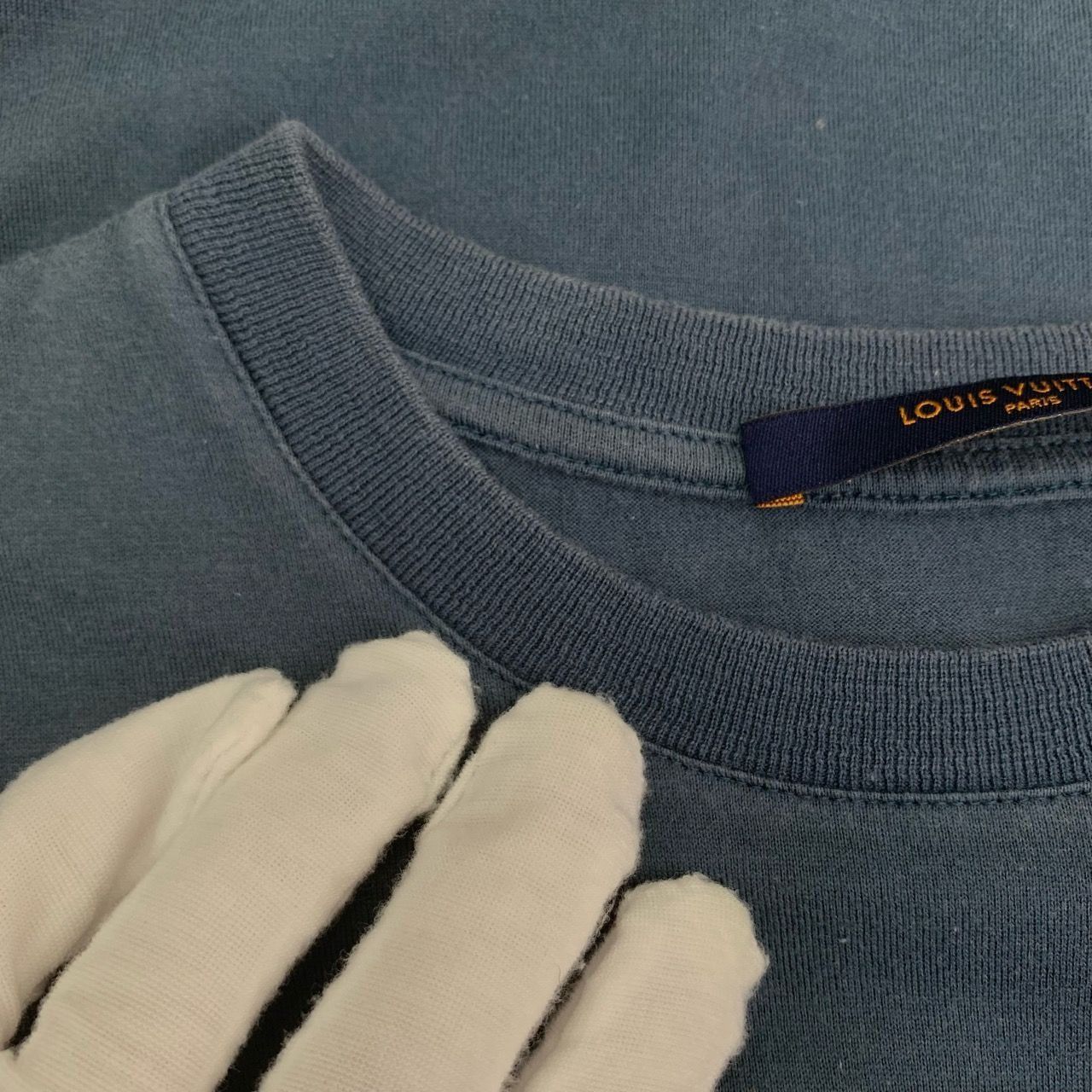 Louis Vuitton Louis Vuitton Logo Embroidered Round-Neck Blue Cotton Short- Size US XS / EU 42 / 0 - 3 Thumbnail
