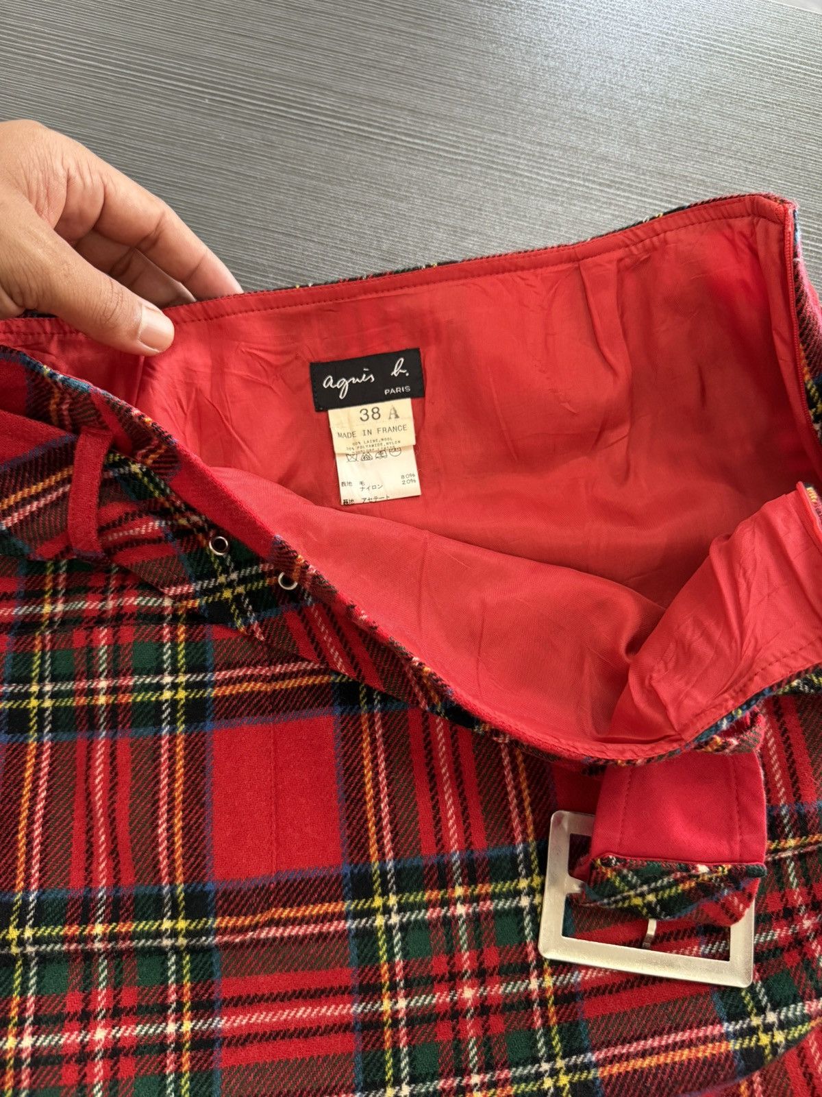 agnes b. 🔥 PUNKERS ‼️ Red tartan belt mini Skirt Size 27" / US 4 / IT 40 - 6 Thumbnail