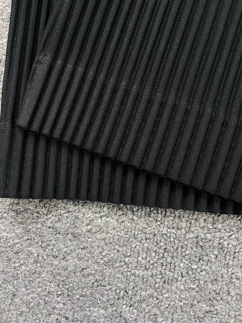 Issey Miyake Issey Miyake size:1 Black classic pleated straight-leg cas Size 22" - 6 Thumbnail