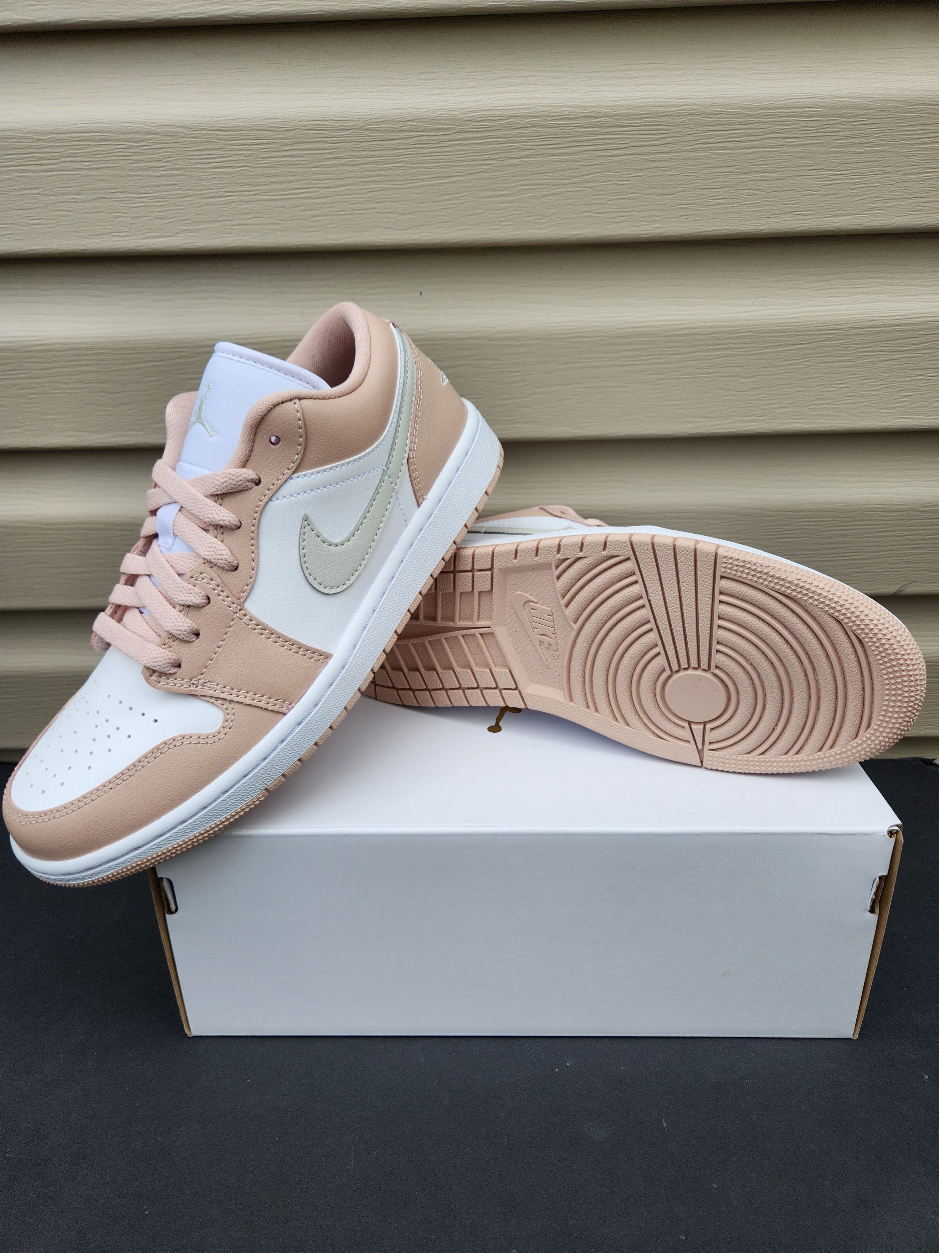 image of Nike Air Jordan 1 Low Crimson Tint Pink Women's Size New Shoes in Pink Rose