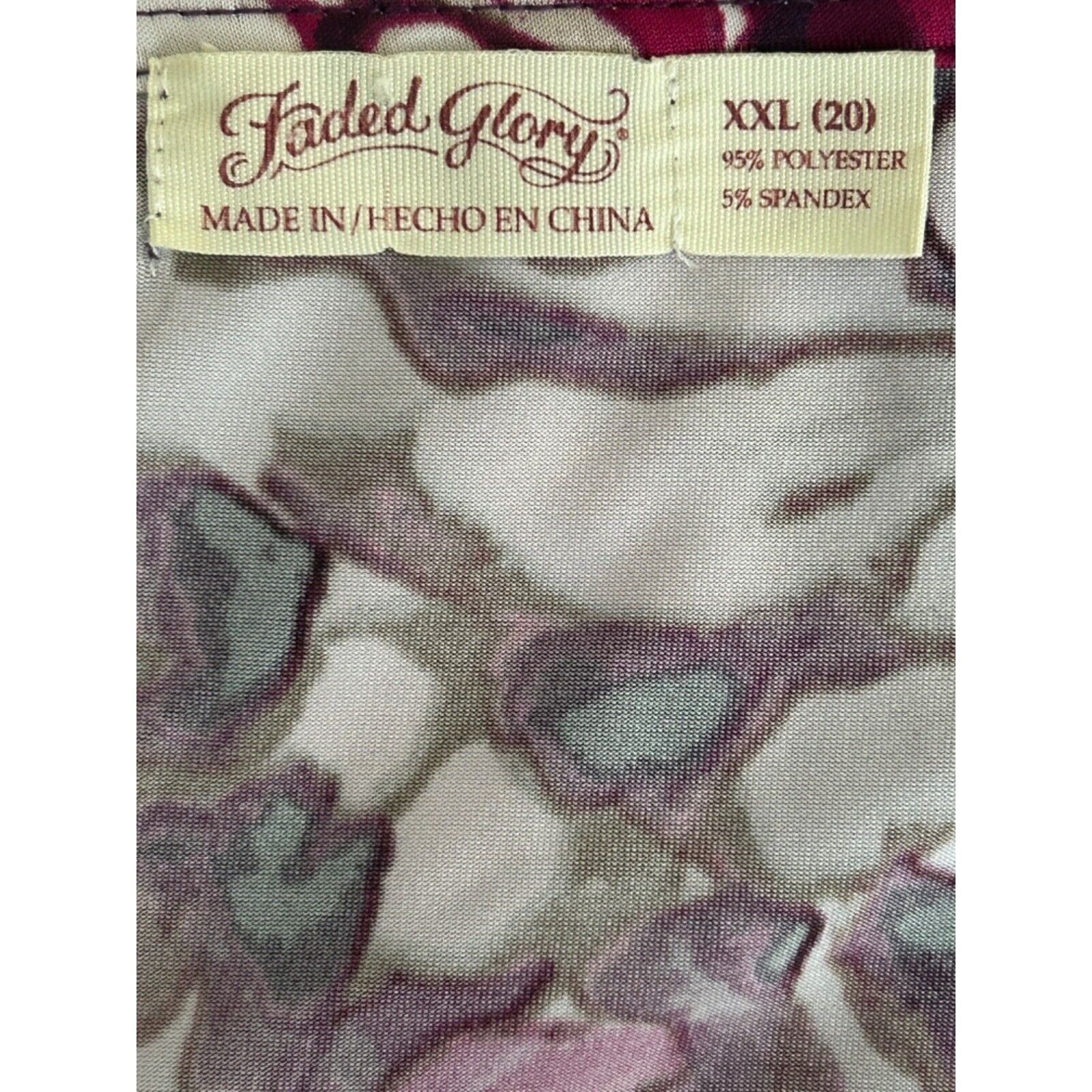 Faded Glory Faded Glory Plus Size Purple Sleeveless Floral Top Size XXL Size 3XL / US 20-22 - 3 Thumbnail
