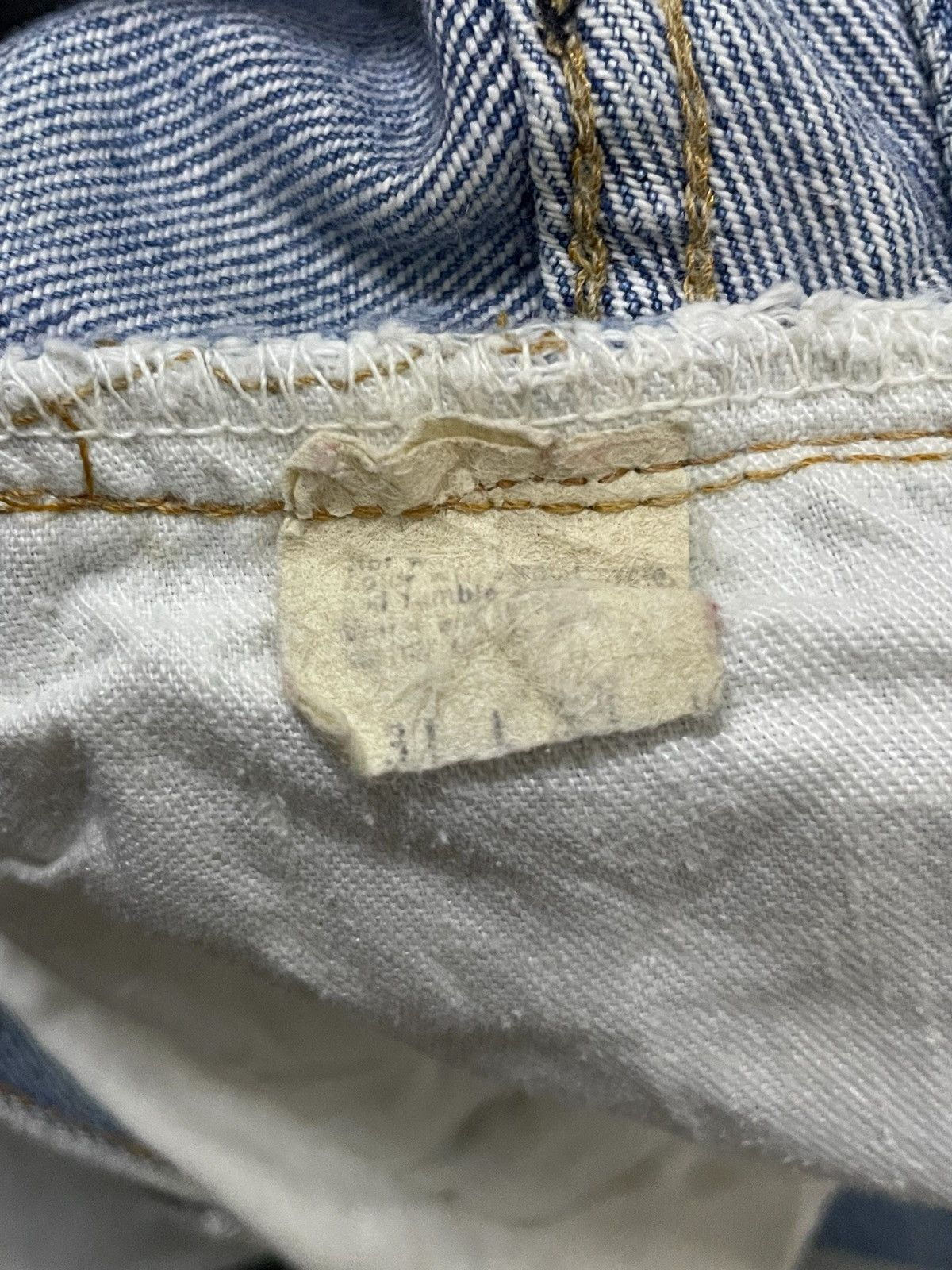 Levi's 60s Levis 501 Rindem Blank R Selvedge Top Button #6 Jeans Size US 30 / EU 46 - 23 Thumbnail