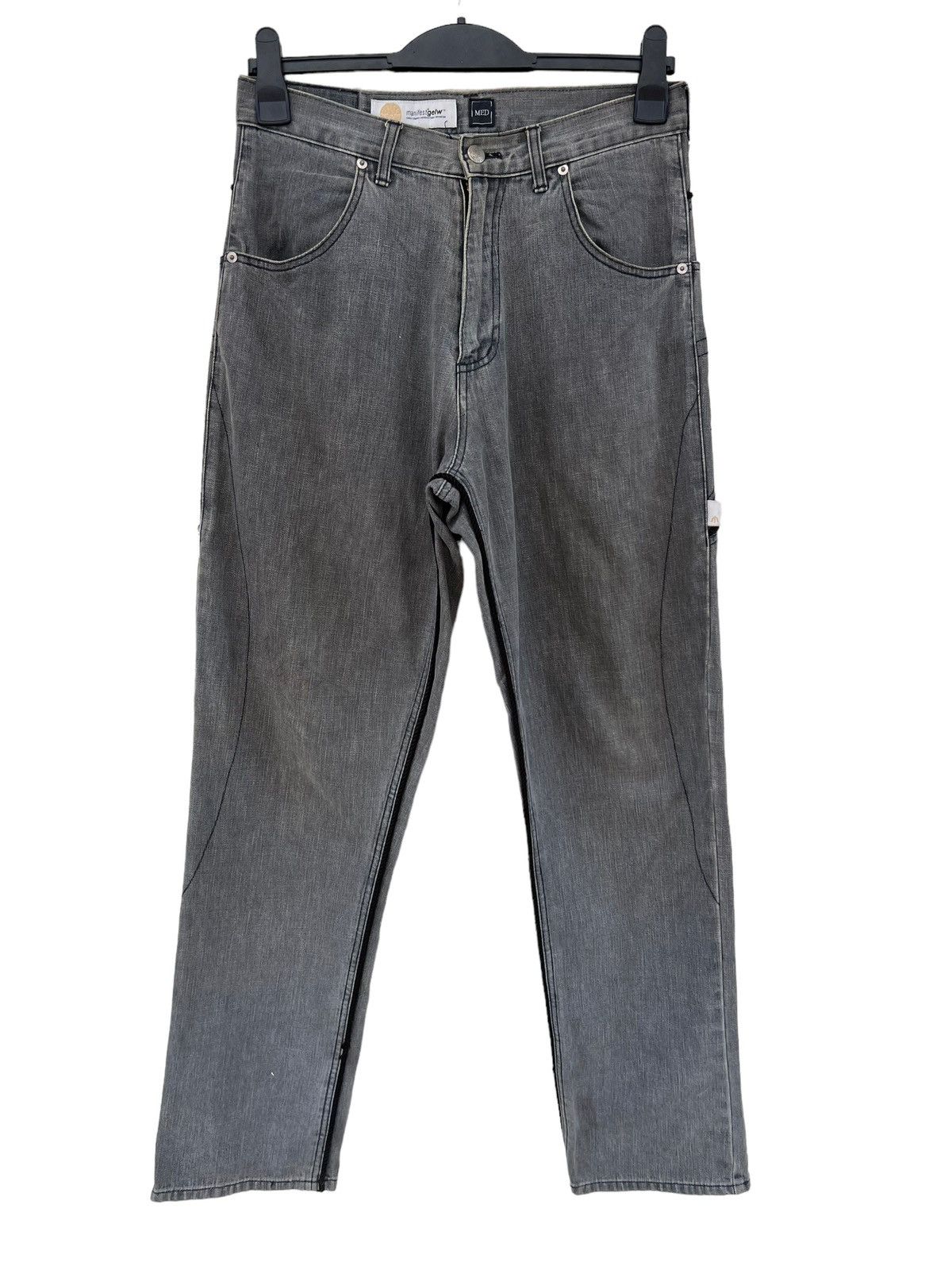 Swagger Vintage MANIFEST GELW Japan Dirty Mud Grey Denim Jeans Size US 31 - 6 Thumbnail