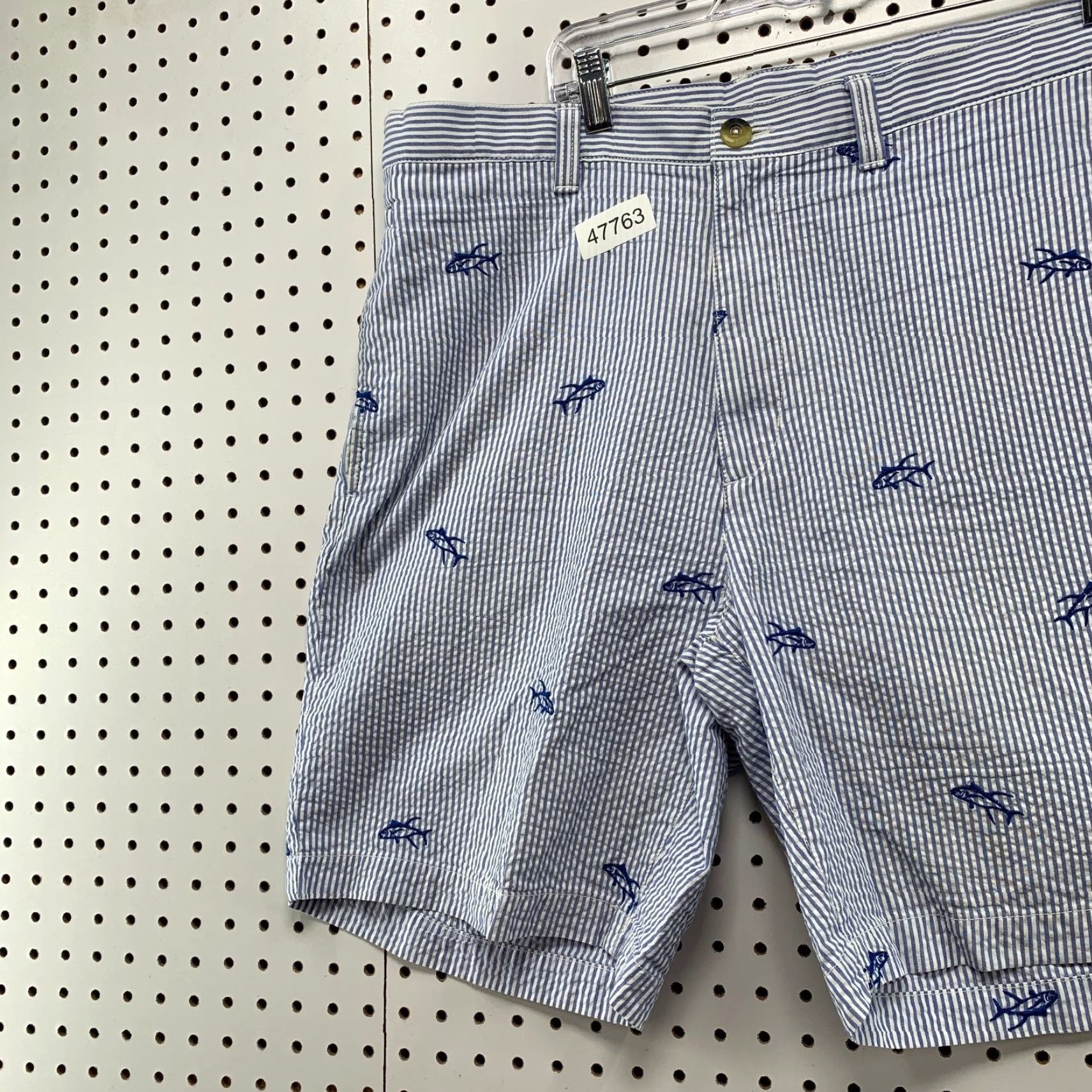 Vintage Hook & Tackle Shorts Mens 38 Blue Striped Bermuda Preppy Casual Shorts Size US 38 / EU 54 - 5 Thumbnail