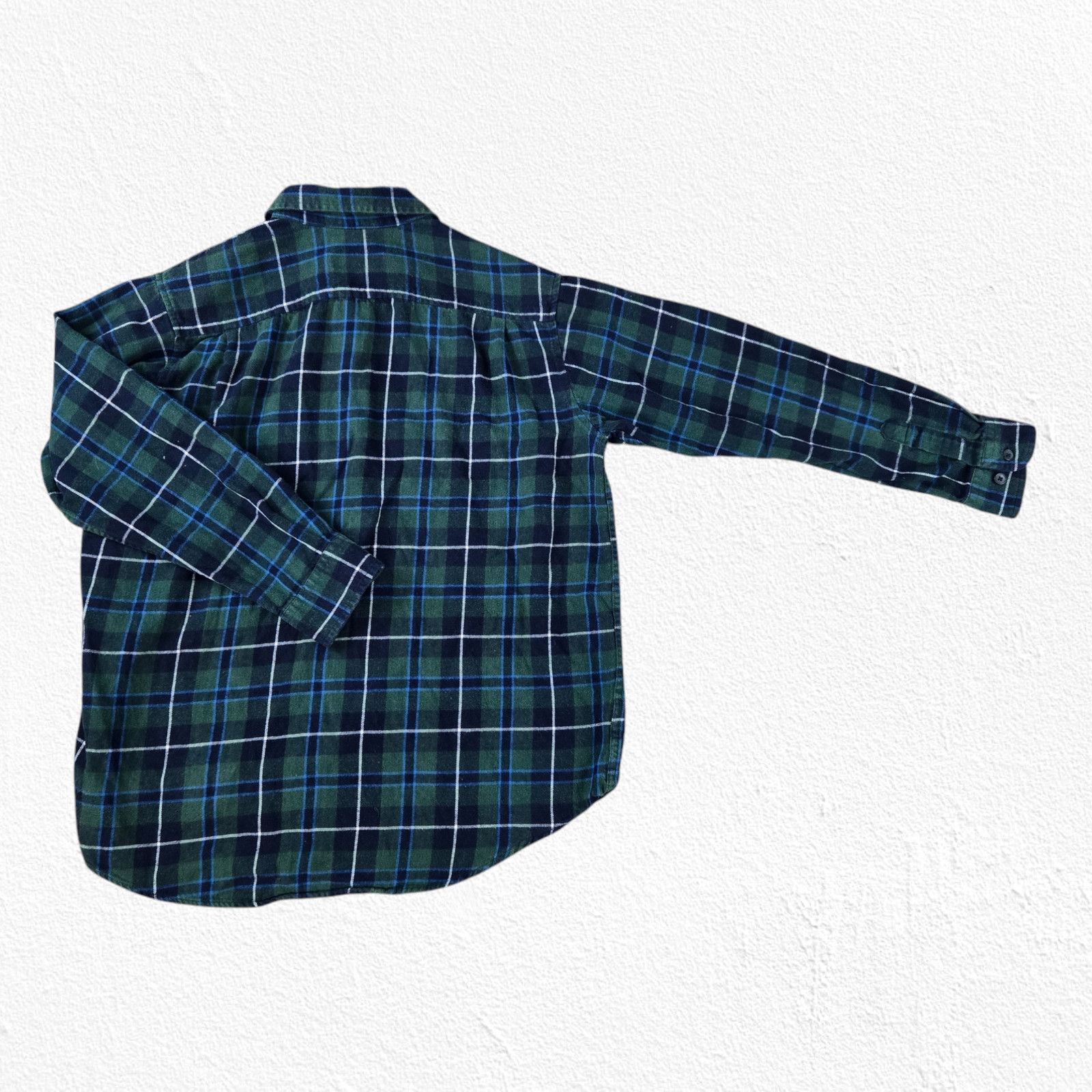 Eddie Bauer Eddie Bauer Green Navy Plaid Flannel Shirt Size Medium Size M / US 6-8 / IT 42-44 - 7 Thumbnail