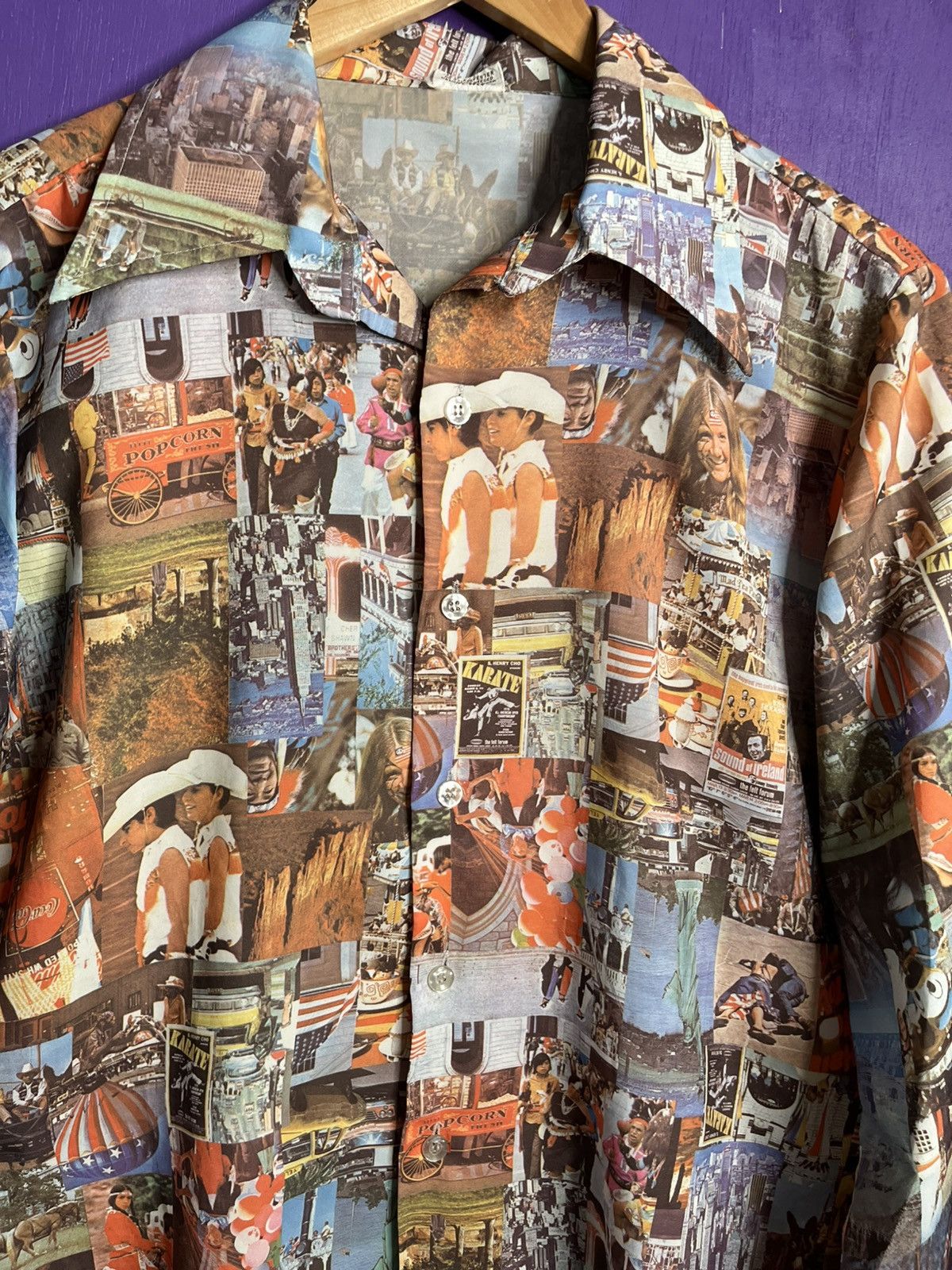Vintage Vintage 70s Montgomery ward Western photos button up shirt Size US M / EU 48-50 / 2 - 3 Thumbnail