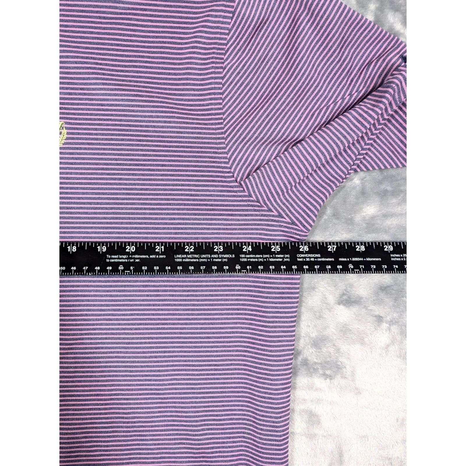 Peter Millar VINTAGE Peter Millar Polo Shirt Mens XL Purple Striped Summer Comfort Golf YPO Southern Size US XL / EU 56 / 4 - 3 Thumbnail