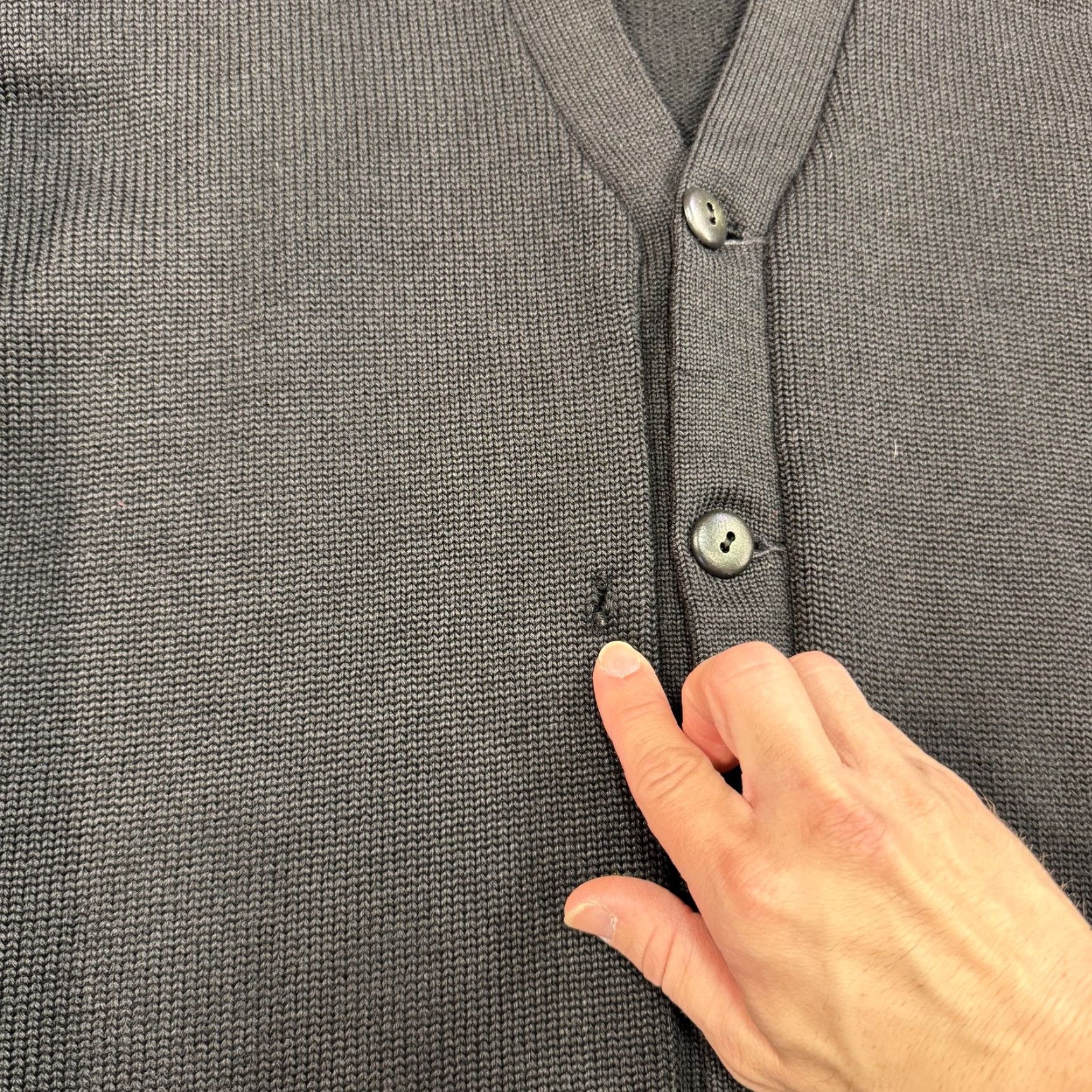 Vintage VINTAGE Kandel Cardigan Mens M Black Wool Striped 50s Sweater Pattern Varsity Knit Wool Size US M / EU 48-50 / 2 - 3 Thumbnail