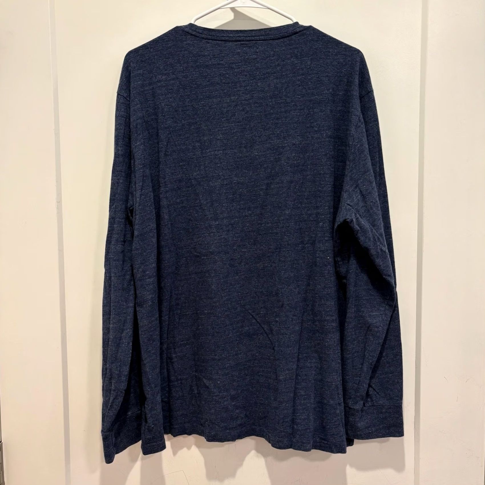 Polo Ralph Lauren Polo Ralph Lauren Mens XL Custom Slim Fit Long Sleeve T-Shirt Navy Blue Heather Size US XL / EU 56 / 4 - 3 Thumbnail