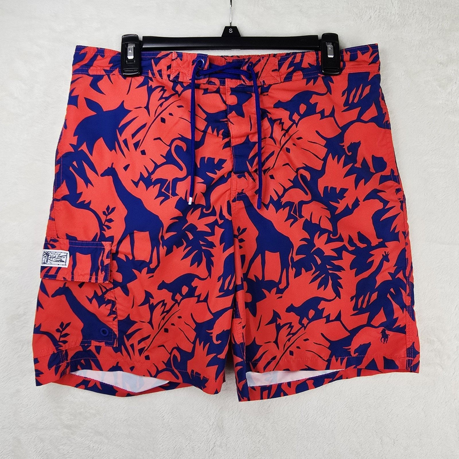 Polo Ralph Lauren Polo Ralph Lauren Swim Trunks Mens Large Red Floral Safari Size US 33 - 2 Thumbnail