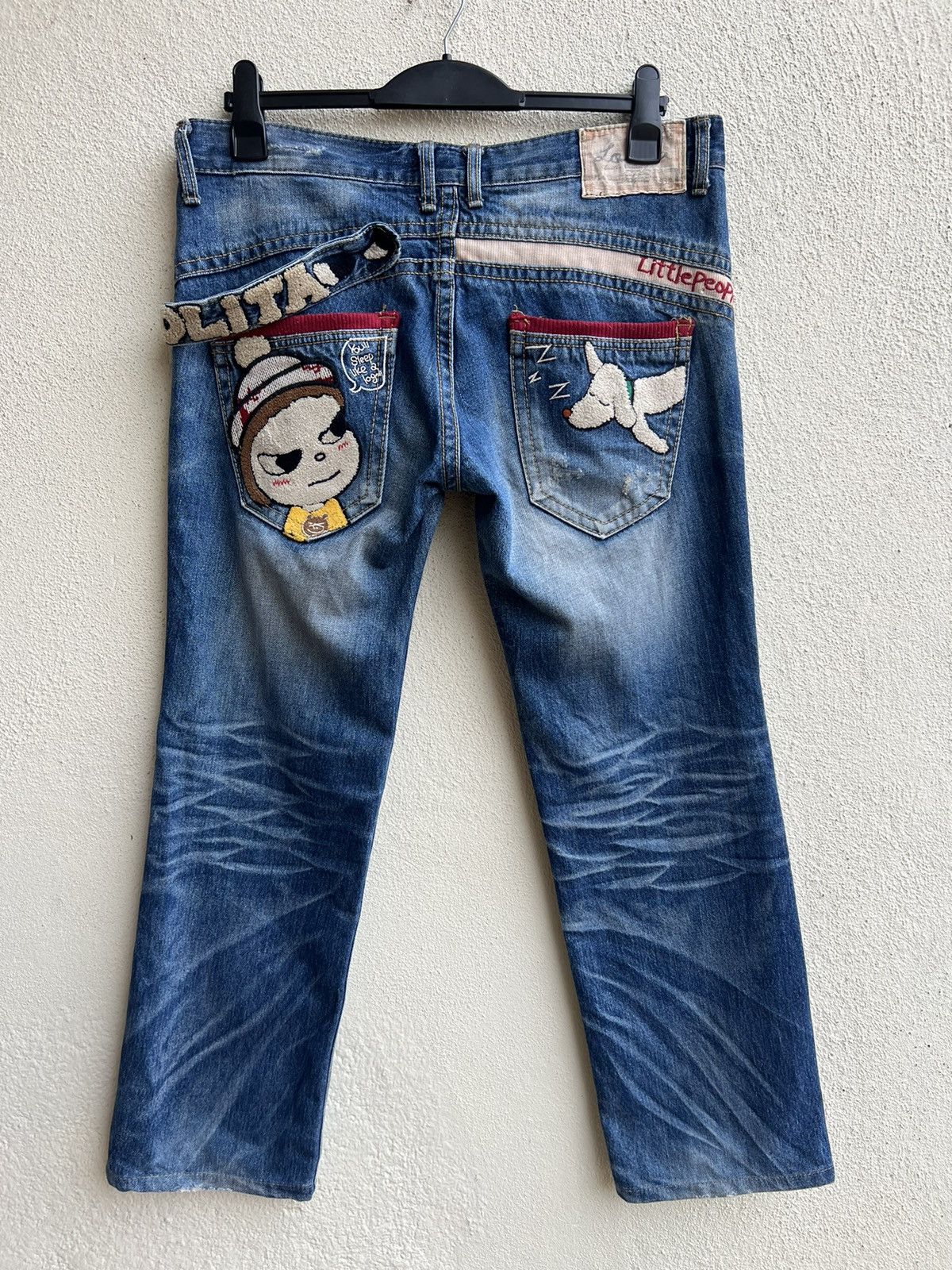 Japanese Brand RARE! Yoshitomo Nara Lolita Vintage Denim Jeans Size US 32 / EU 48 - 20 Thumbnail