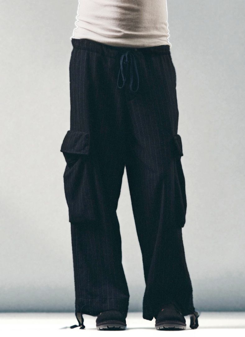 Greg Lauren Pinstriped Wide Trousers Size US 30 / EU 46 - 1 Thumbnail
