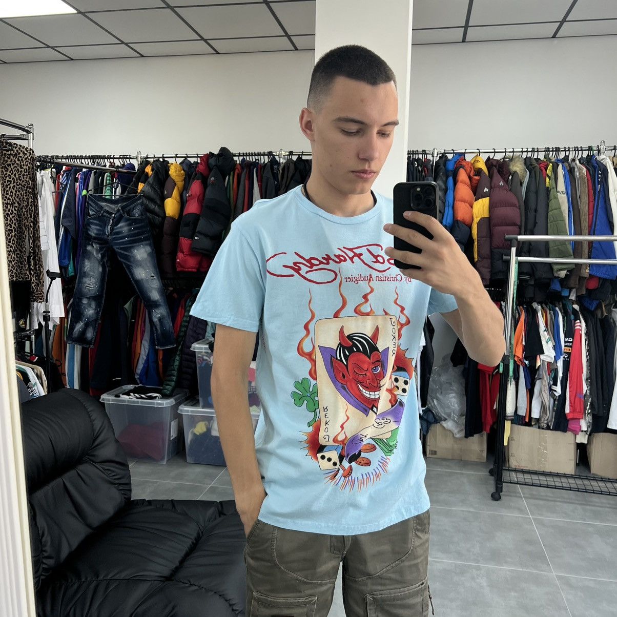 Ed Hardy Ed Hardy by Christian Audigier Tattoo Joker Y2K Men T-Shirt Size US M / EU 48-50 / 2 - 2 Thumbnail