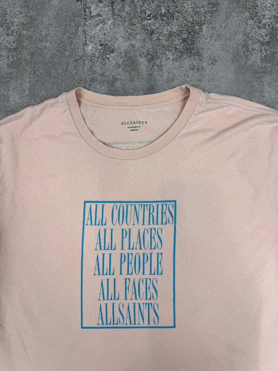 Allsaints AllSaints London Men Cotton T-Shirt Pink Size M Size US M / EU 48-50 / 2 - 3 Thumbnail
