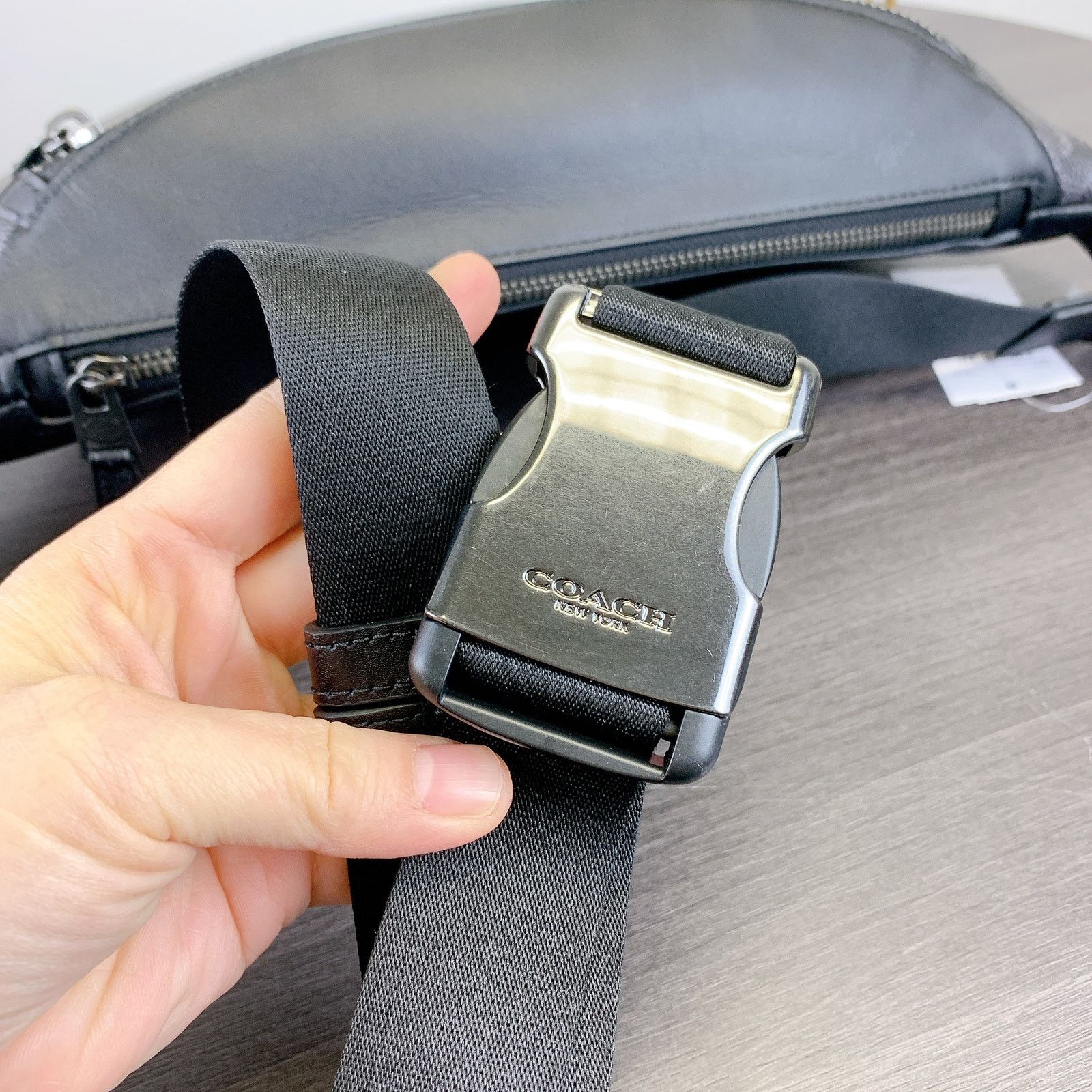 Coach Coach CV926 Warren Belt Bag Canvas IN Charcoal Black Size ONE SIZE - 5 Thumbnail