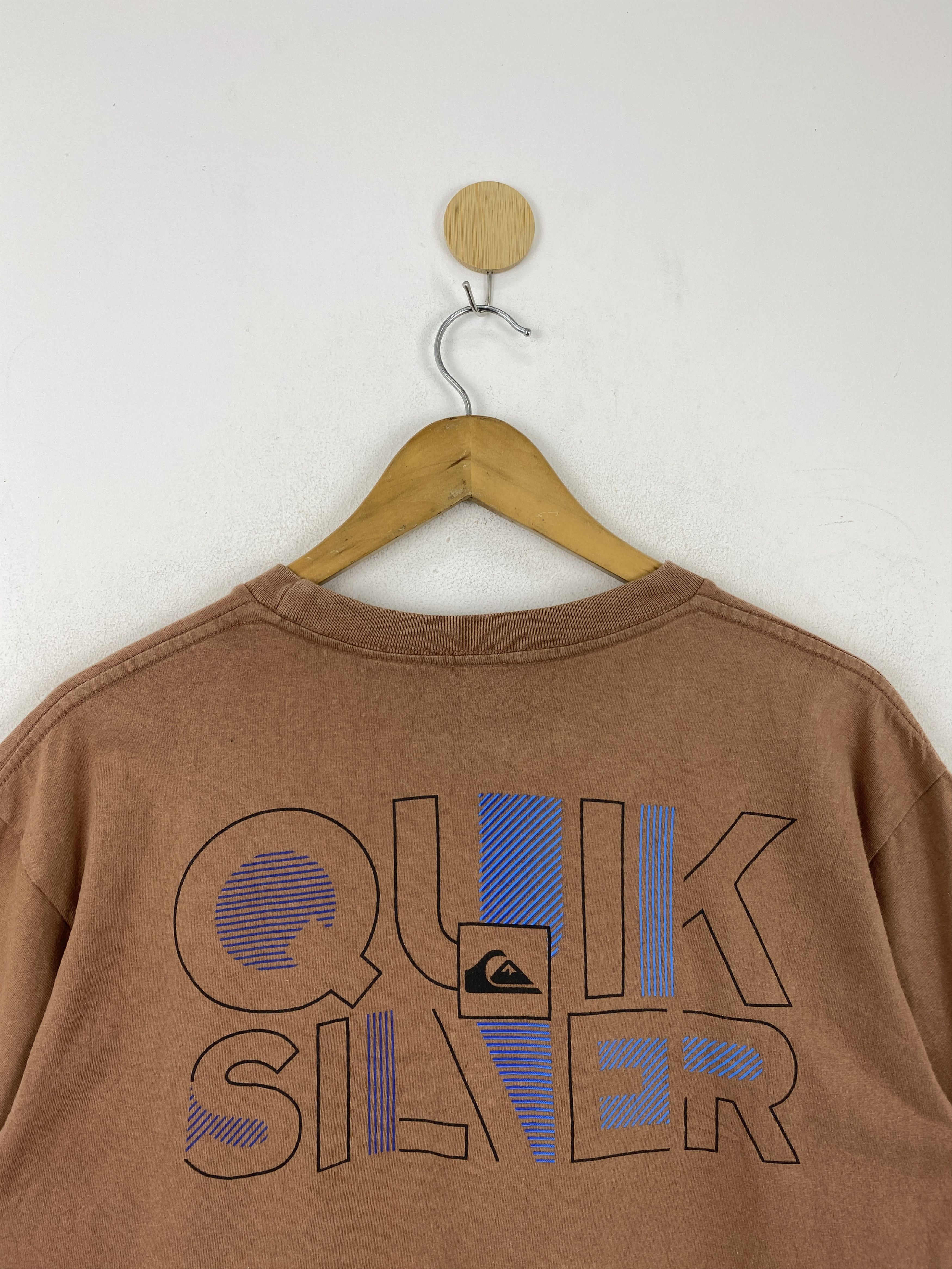 Quiksilver × Vintage 90s Vintage Sun Faded Quiksilver Surfing Spellout Tee TA0660 Size US XL / EU 56 / 4 - 2 Thumbnail