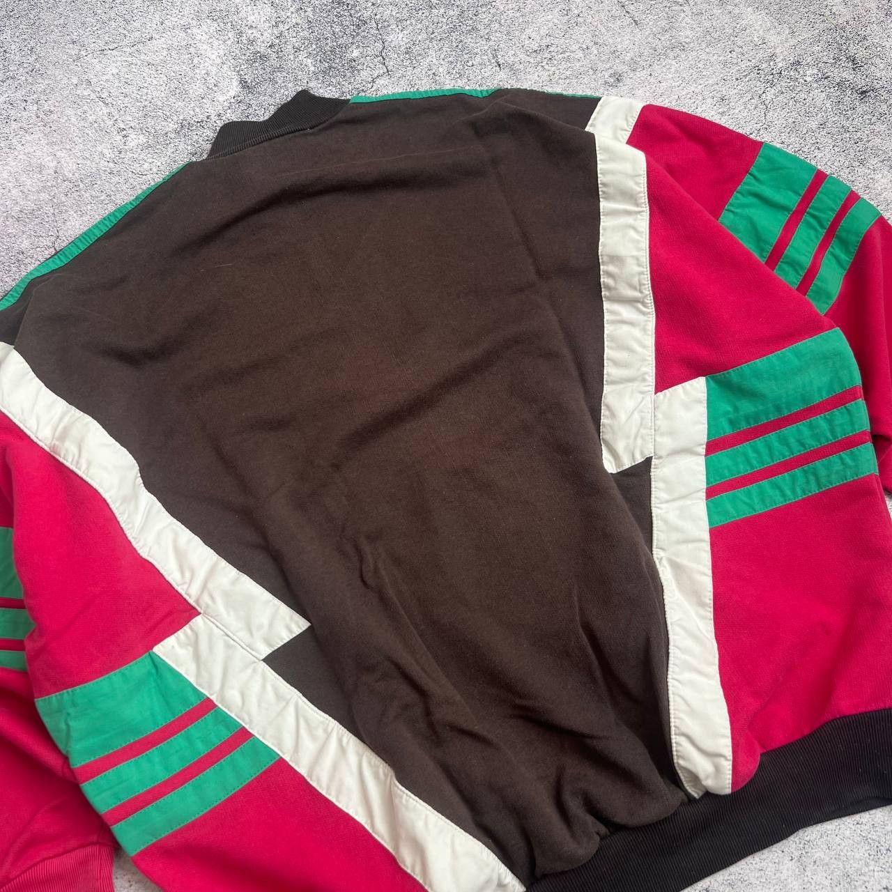 Adidas × Vintage Adidas 1/4 Zip Sweatshirt 90's - Vintage Brown (Size M-L) Size US M / EU 48-50 / 2 - 5 Thumbnail