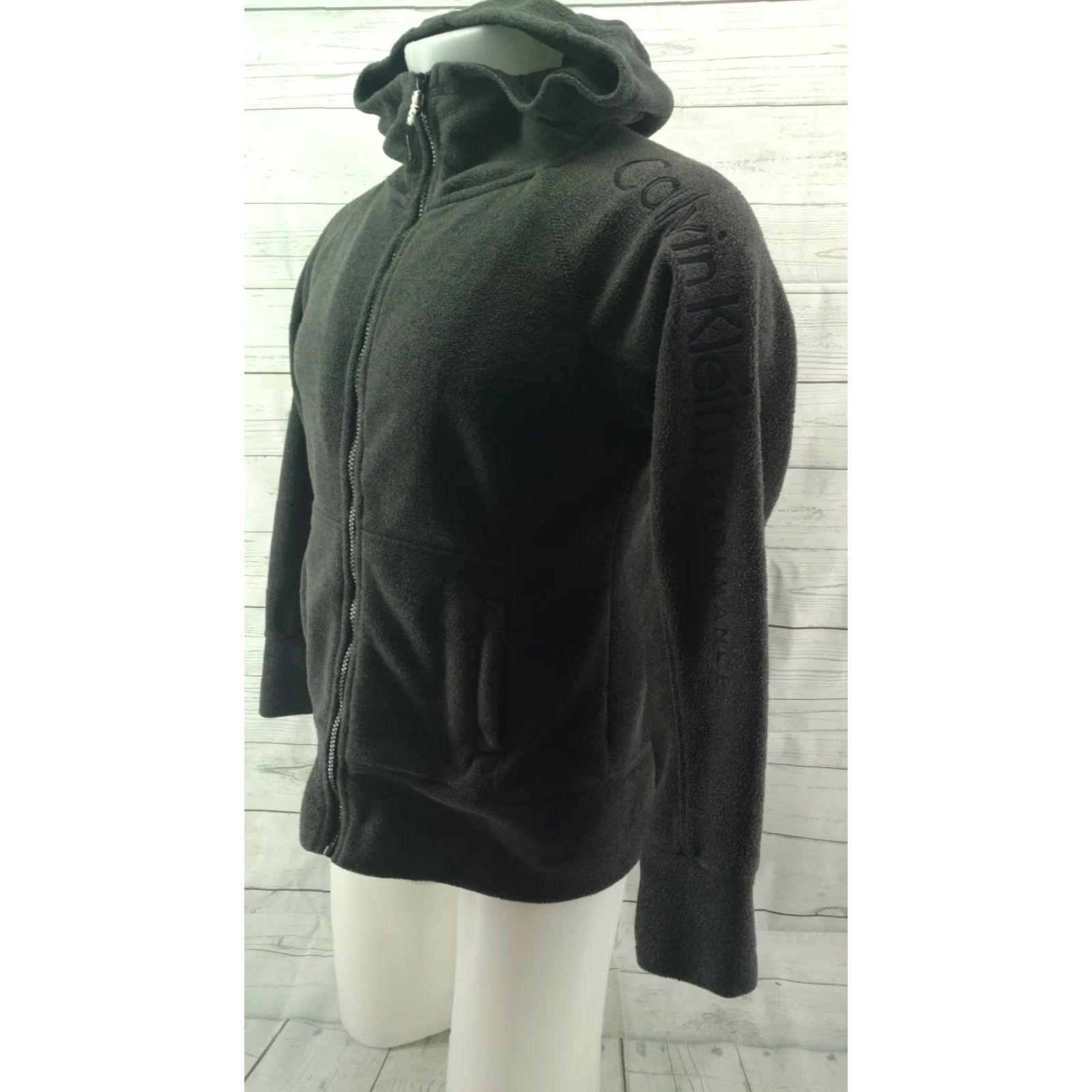 Calvin Klein Calvin Klein Performance Hoodie Dark Gray Medium Full Zip Women XS? No, Size M. Size M / US 6-8 / IT 42-44 - 2 Thumbnail