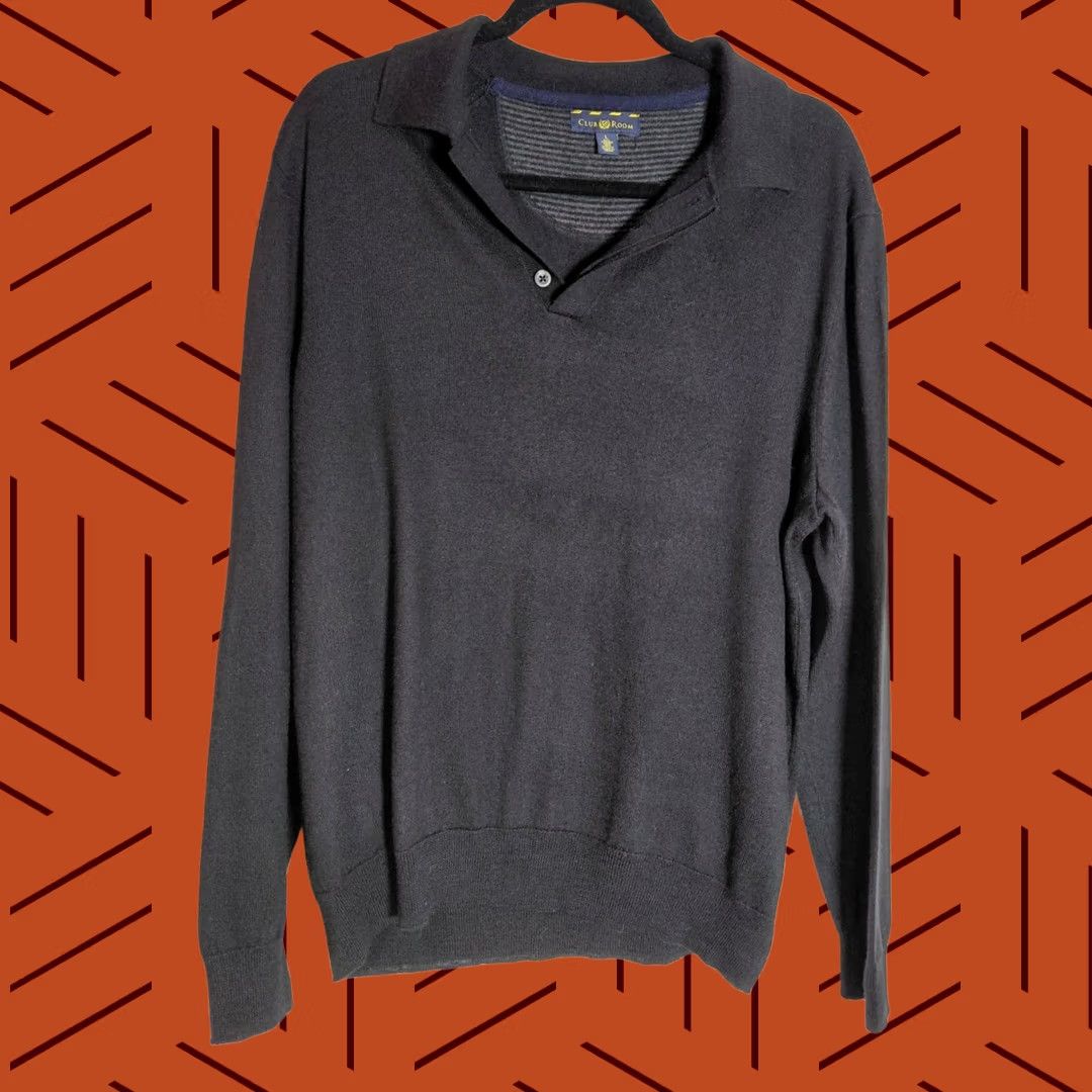 Club Room Club Room Sweater Men Size L Gray Solid Acrylic Knit Size US L / EU 52-54 / 3 - 1 Thumbnail