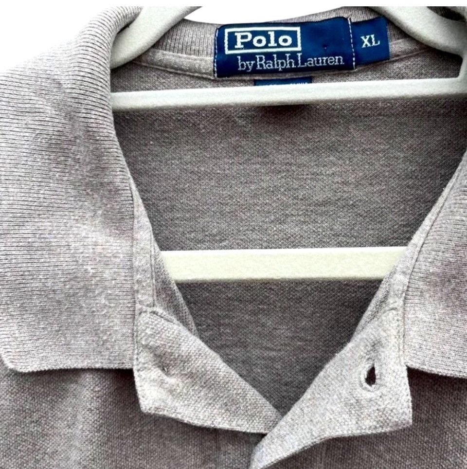 Polo Ralph Lauren Vintage Polo Ralph Lauren Beige Pique Polo Shirt XL Boxy Size US XL / EU 56 / 4 - 4 Thumbnail