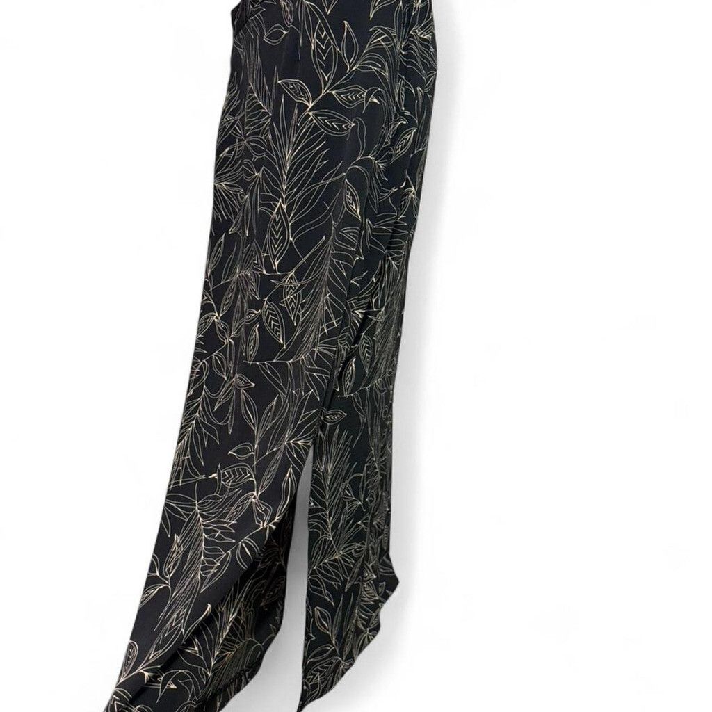 Briggs & Riley Vintage Black and gold leaf print maxi skirt by BRIGGS Size 30" / US 8 / IT 44 - 5 Thumbnail