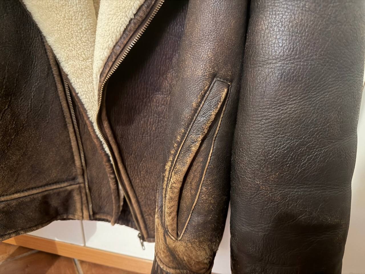 Other Montone Rovesciato Naturale Real Shearling artisanal jacket Size US L / EU 52-54 / 3 - 2 Thumbnail