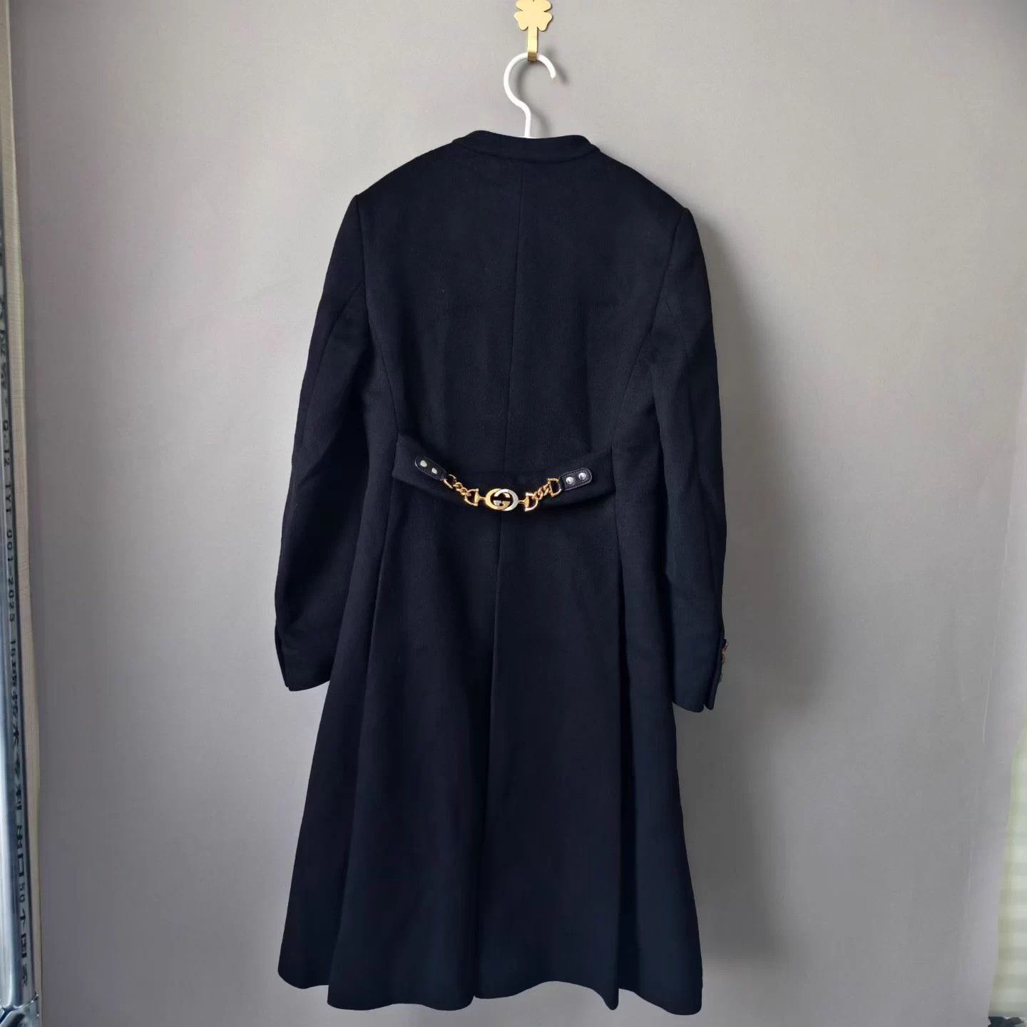 Gucci GUCCI Double G Wool Coat Belted Midi 36 99% Size XS / US 0-2 / IT 36-38 - 2 Thumbnail