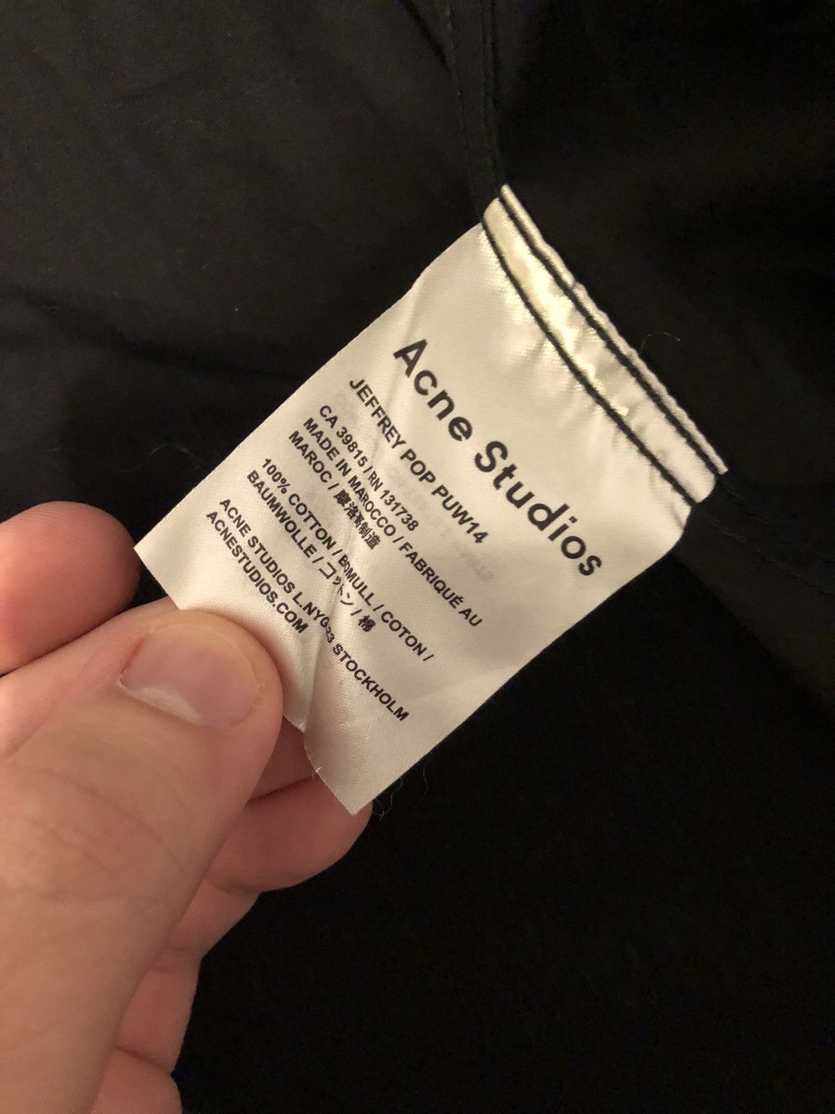 Acne Studios Black Acne Studios Shirt Size US L / EU 52-54 / 3 - 4 Thumbnail