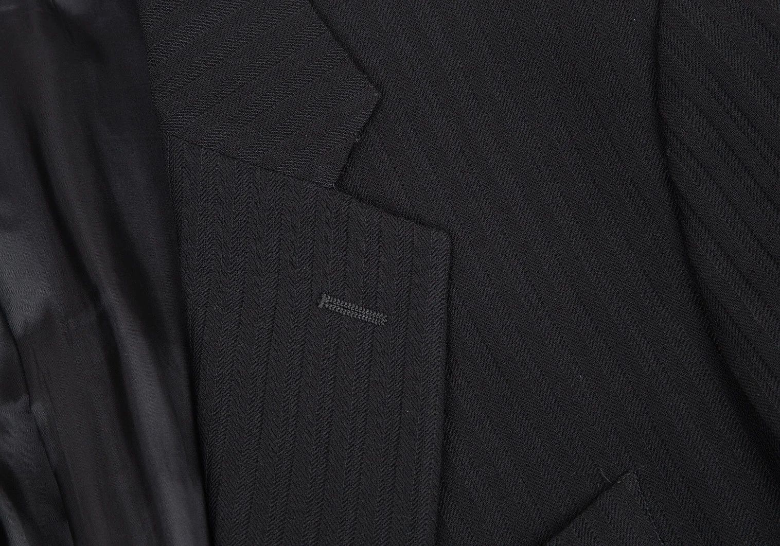 Armani Collezioni Shadow Stripe 2-Button Jacket in Black Size 52R Size US XXS / EU 40 - 4 Thumbnail