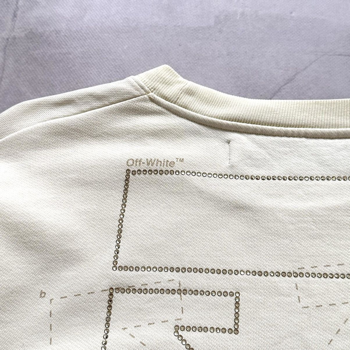 Off-White FW19 Off White Diagonal Arrow Rhinestones Logo Sweatshirt Size M / US 6-8 / IT 42-44 - 5 Thumbnail