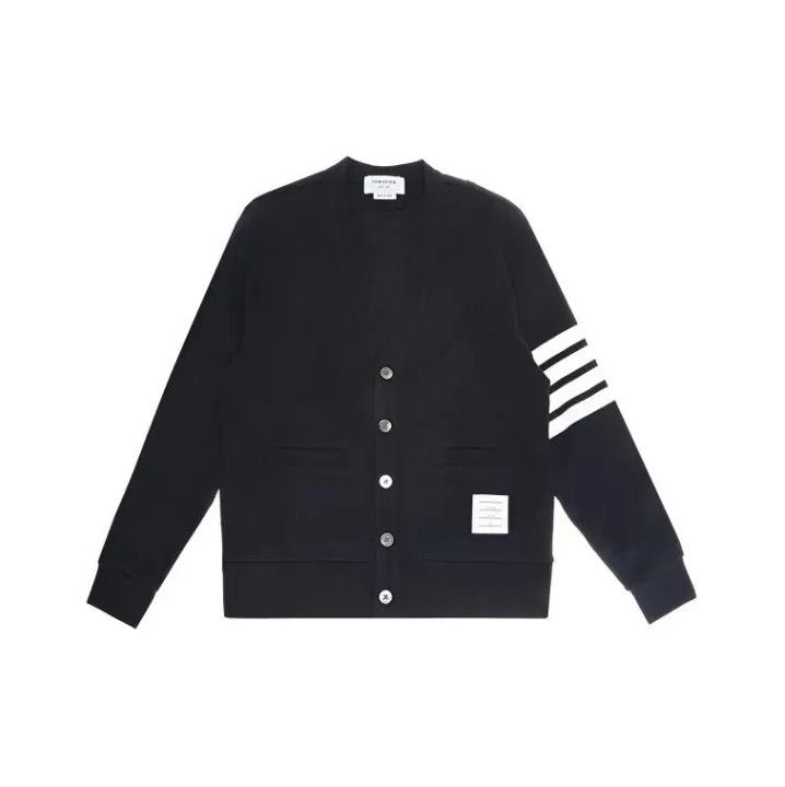 Thom Browne Thom Browne Classic V-Neck Cotton Knit Sweater Size US M / EU 48-50 / 2 - 1 Thumbnail