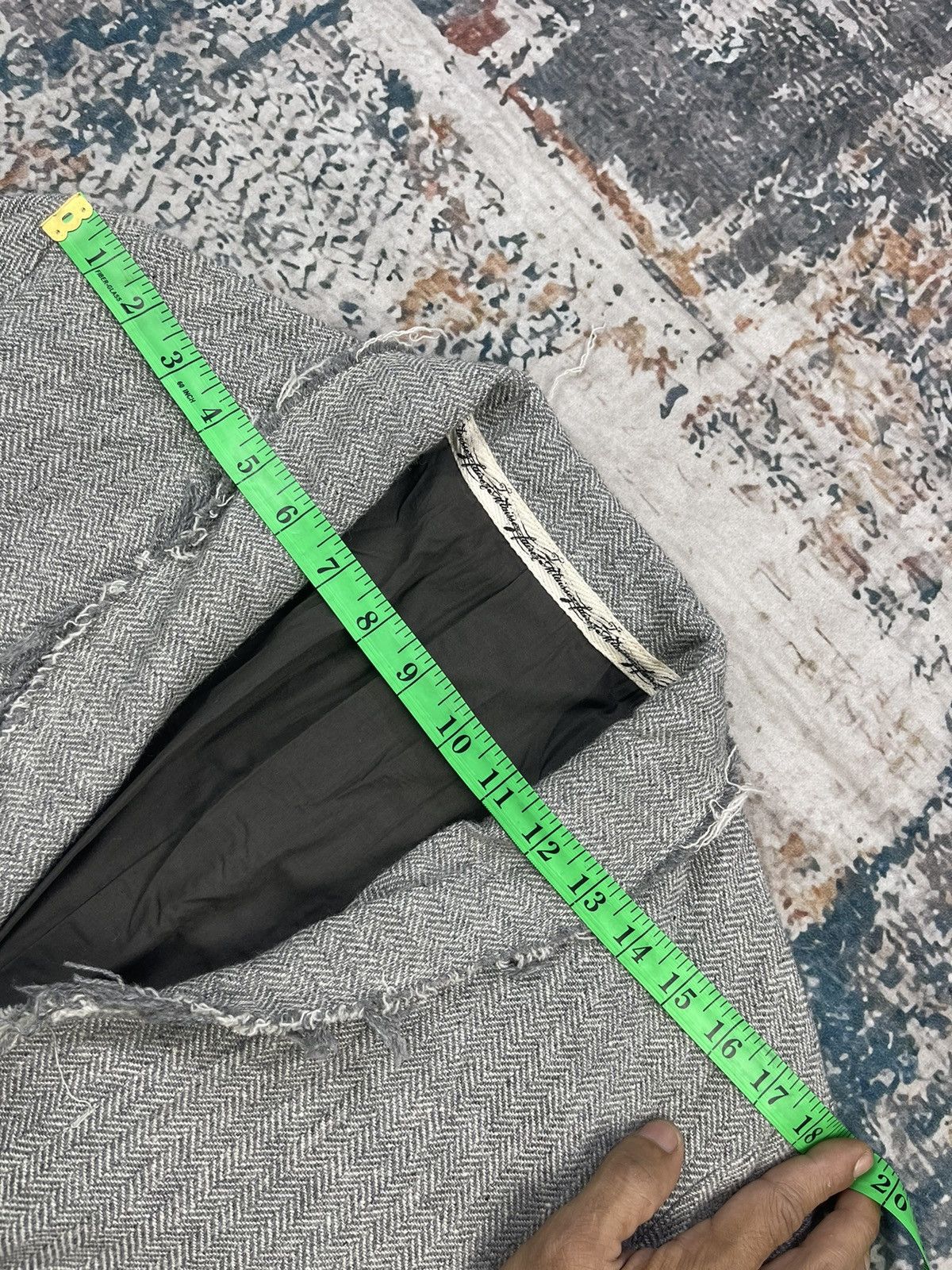 Tornado Mart Tornado Mart Frayed Edge Herringbone Coat Size US S / EU 44-46 / 1 - 19 Thumbnail