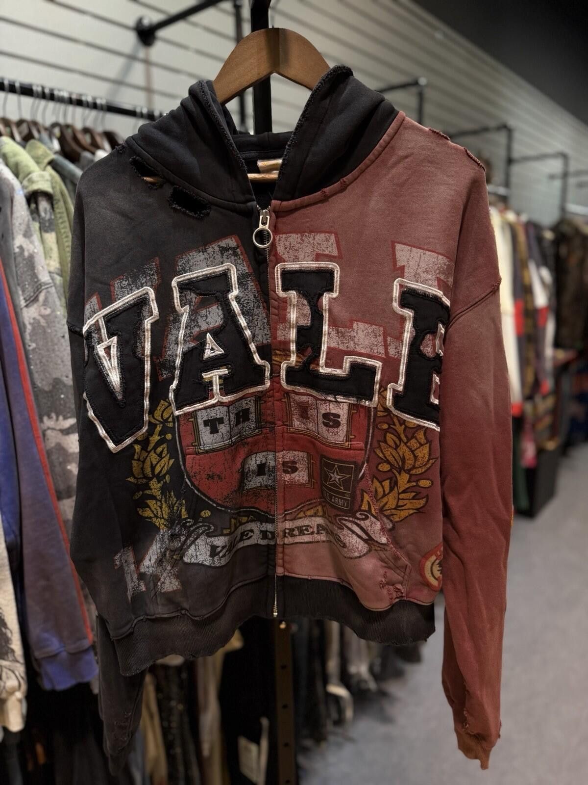 Vale M - Vale Zip Up Red Black Hoodie Authentic Valley Size US M / EU 48-50 / 2 - 5 Thumbnail