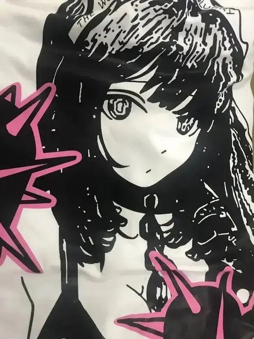 Japanese Brand Y2K Devil Girl Graphic PrintingT Shirt Short Sleeve Size US XL / EU 56 / 4 - 4 Thumbnail